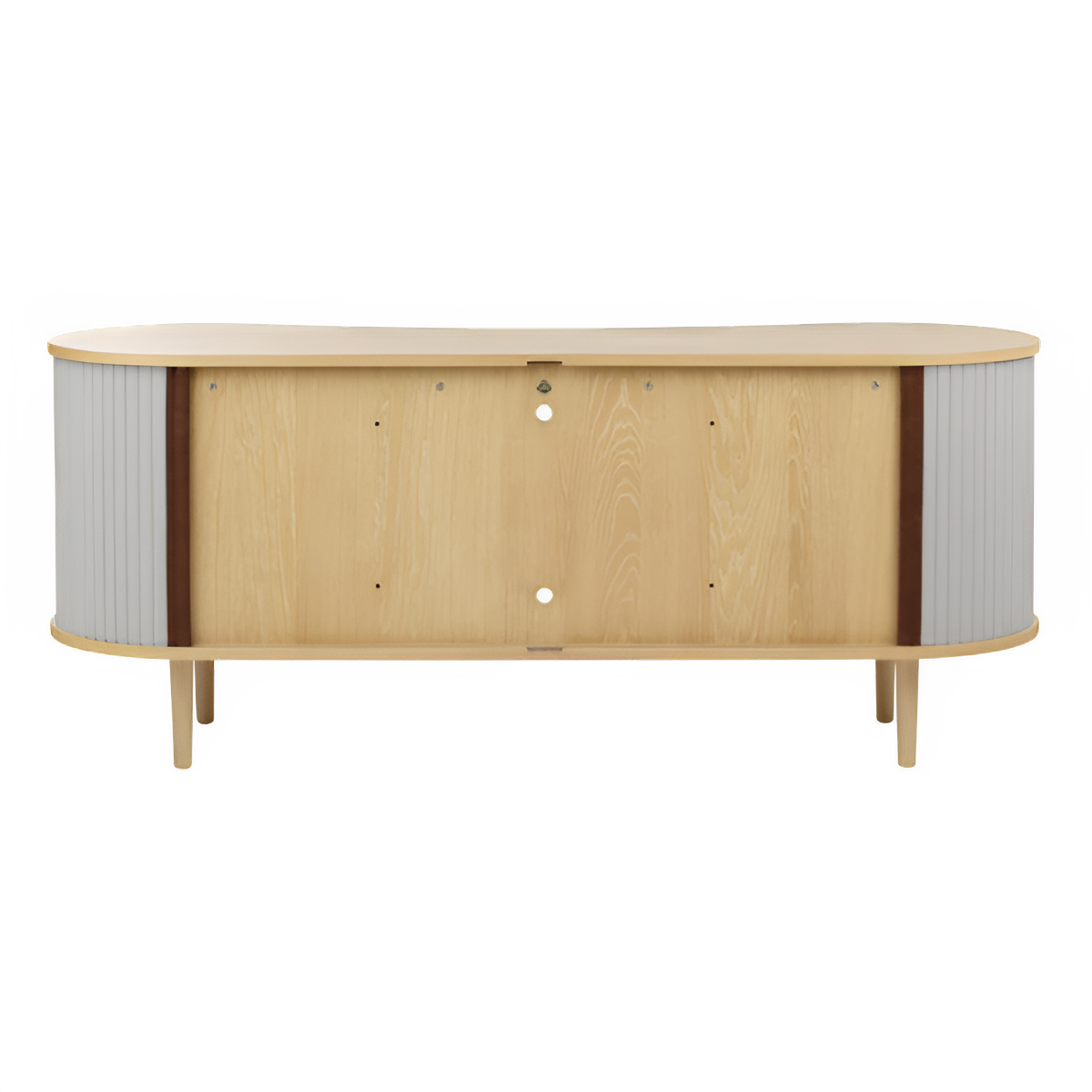 Kommode RTV AUDACIOUS gebroken wit met eiken basis