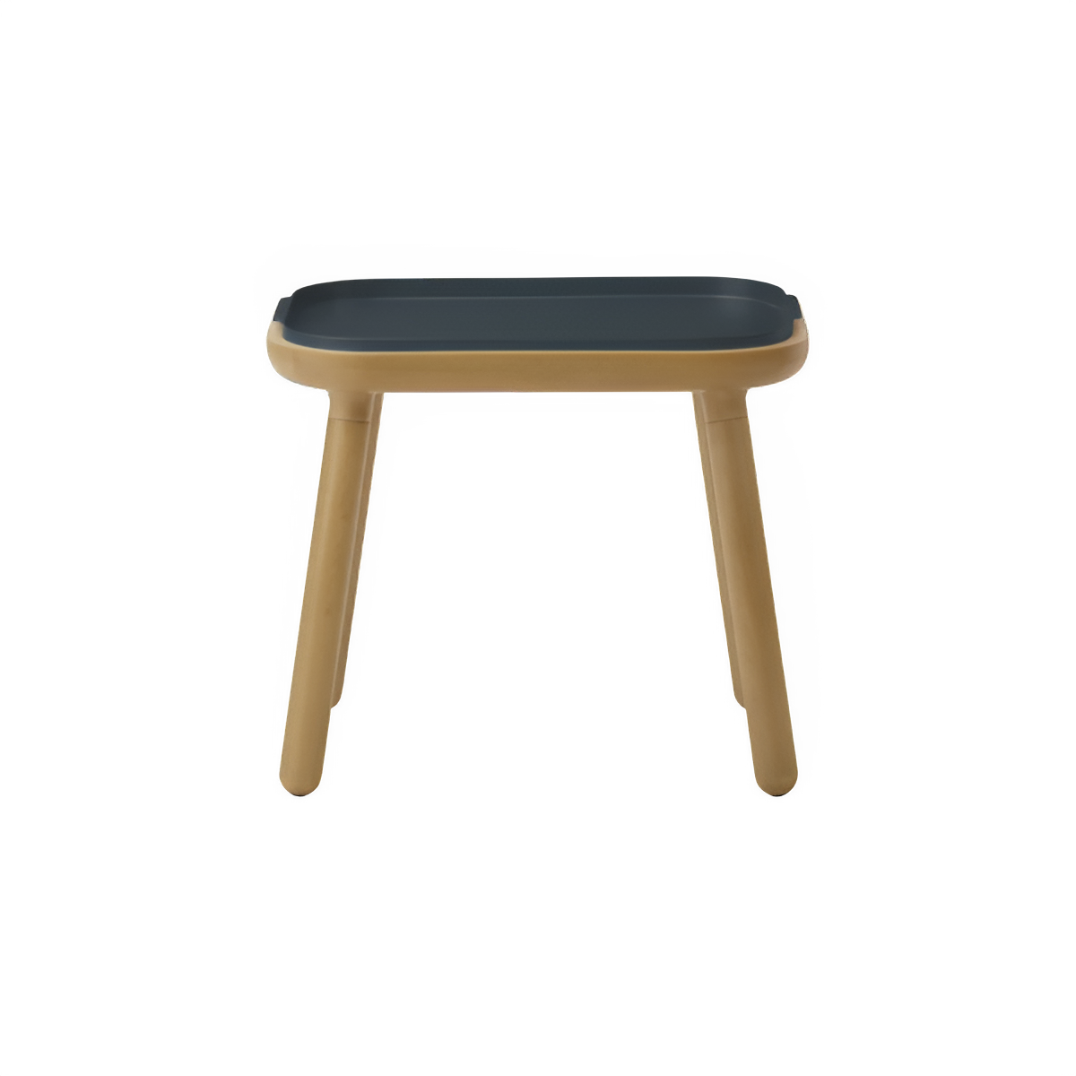 PAFF antracietkleurige tafel met eiken basis