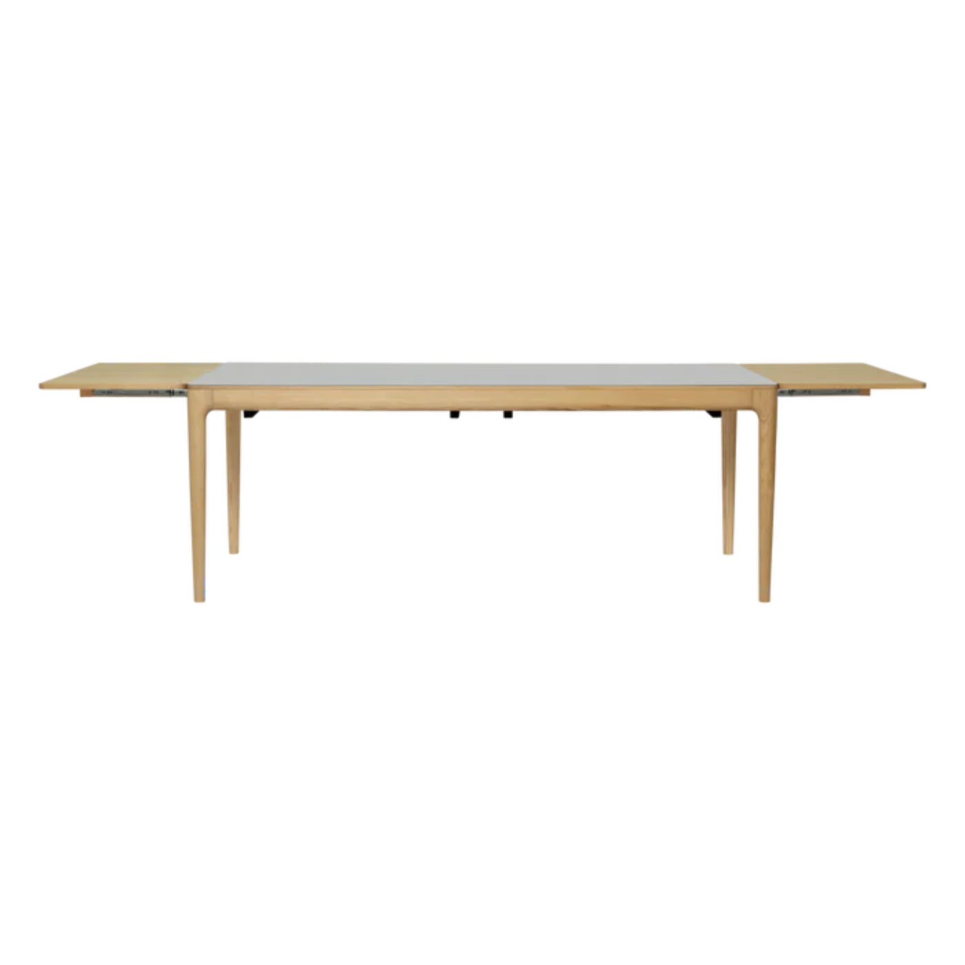 Uitschuifbare tafel HEART'N'SOUL grijs met eiken basis