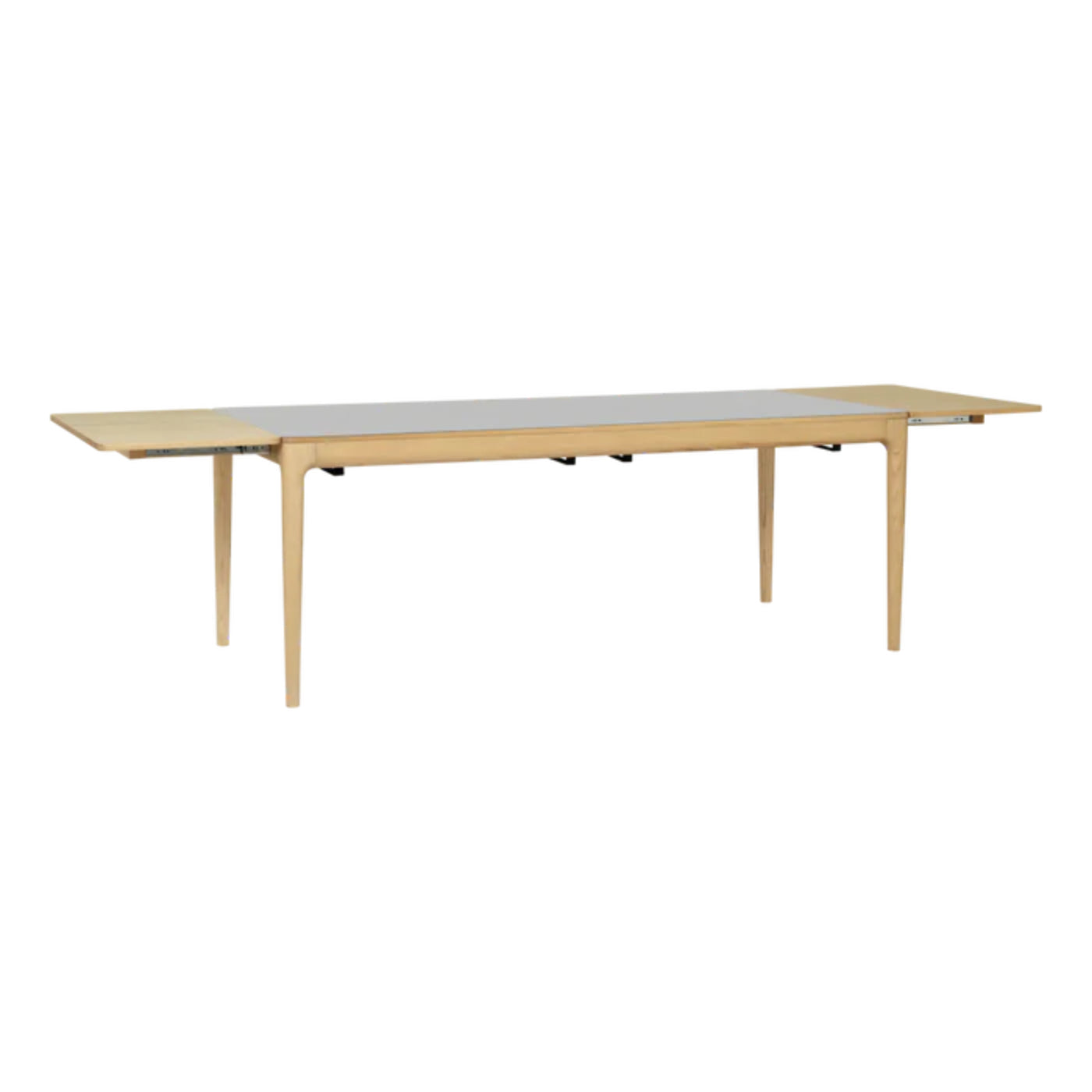 Uitschuifbare tafel HEART'N'SOUL grijs met eiken basis