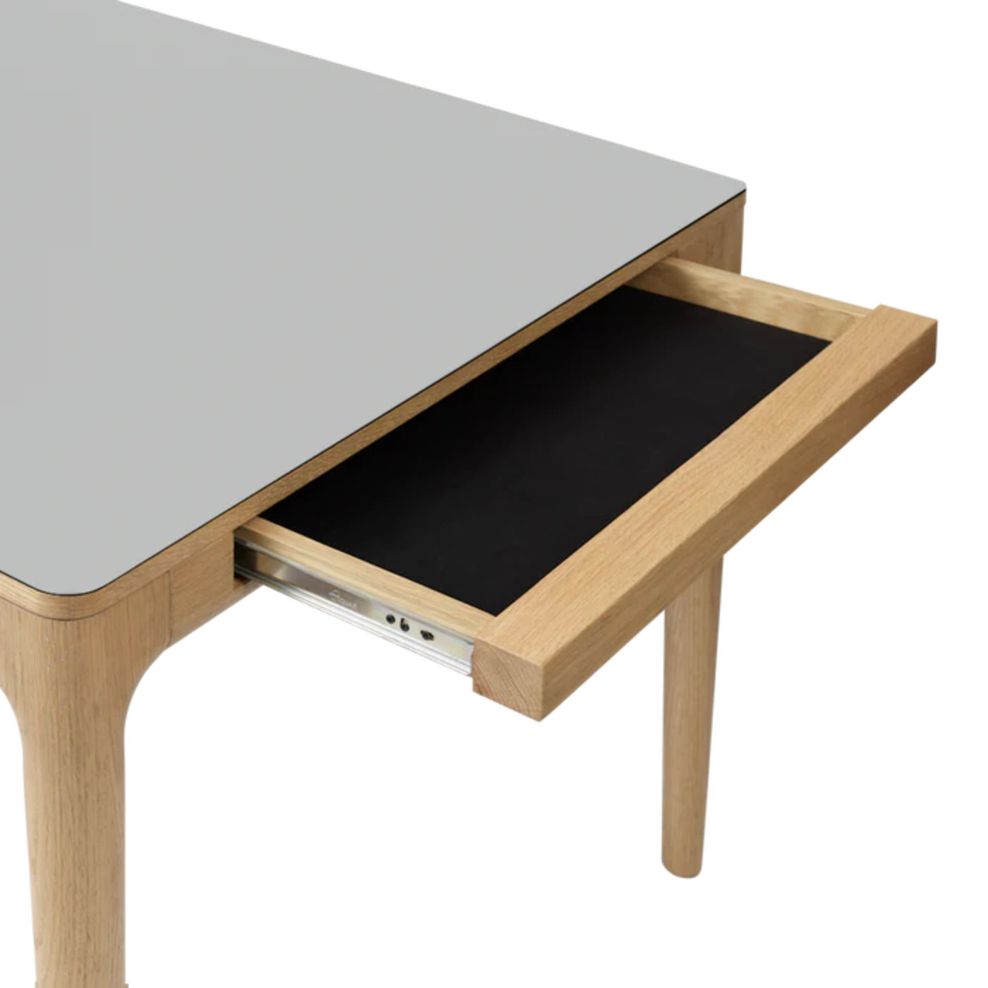 Uitschuifbare tafel HEART'N'SOUL grijs met eiken basis
