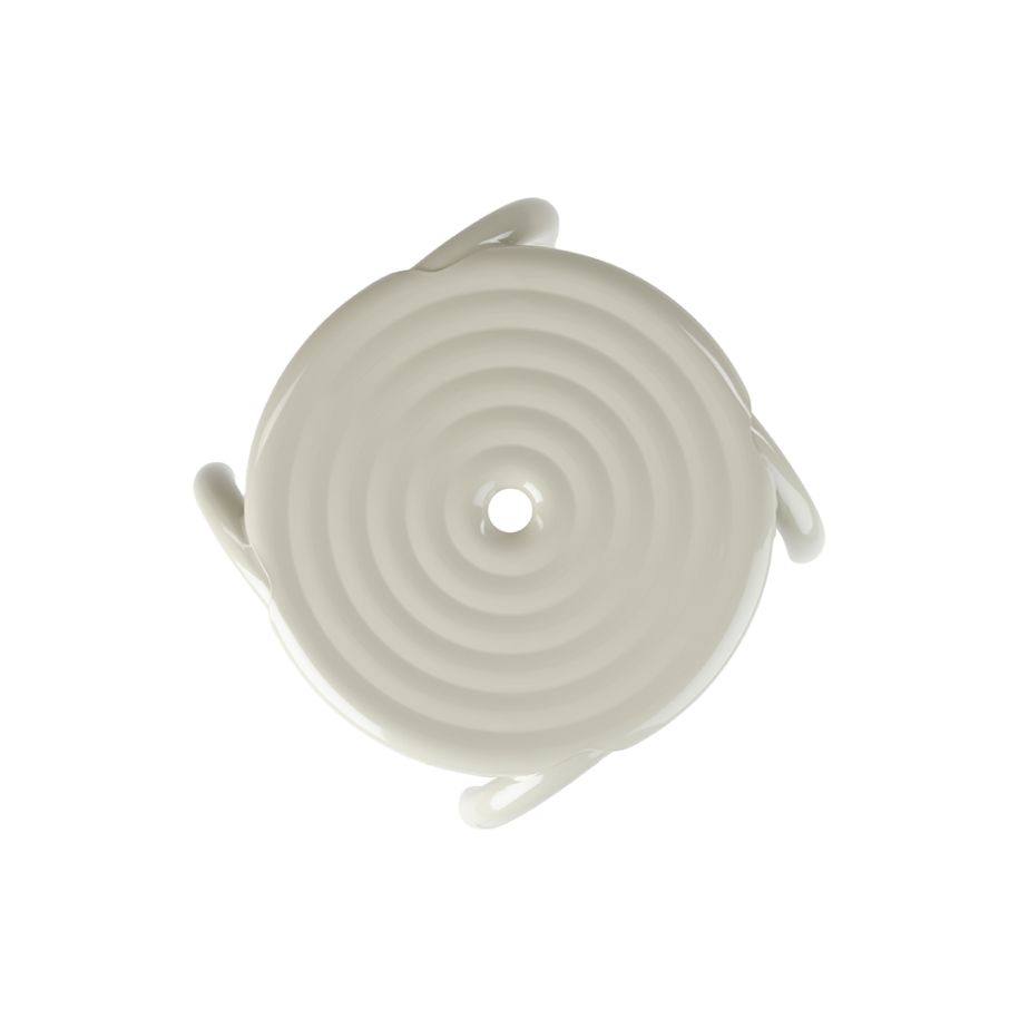 Buiten koffie tafel GROOVE gebroken wit