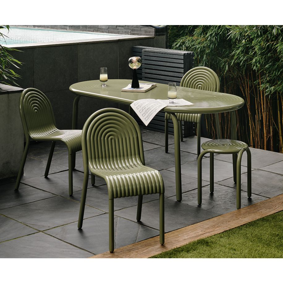 Buiten tafel GROOVE groen