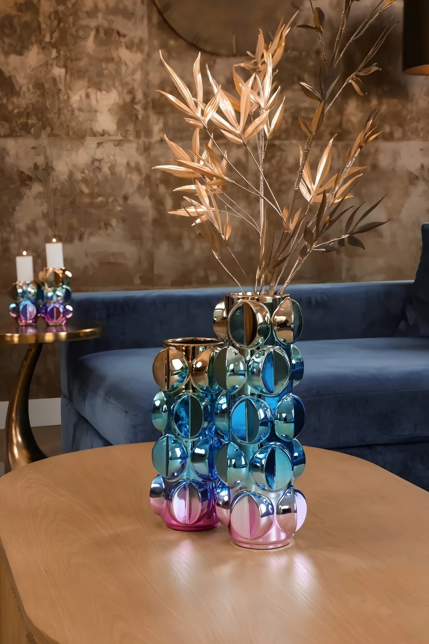 DOLPHIN gold side table