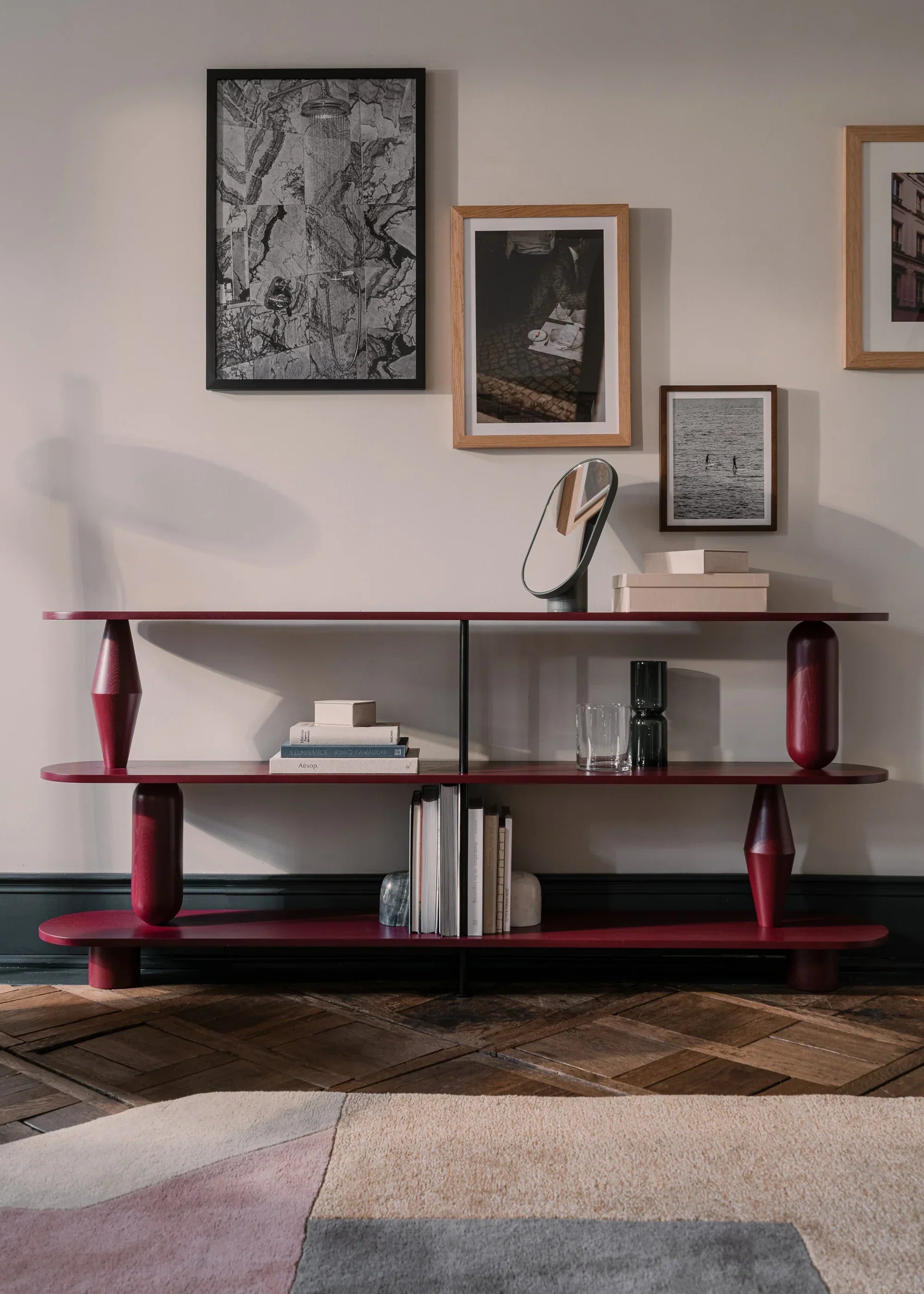 VAZOO DUO boekenrek zwart eikenhout