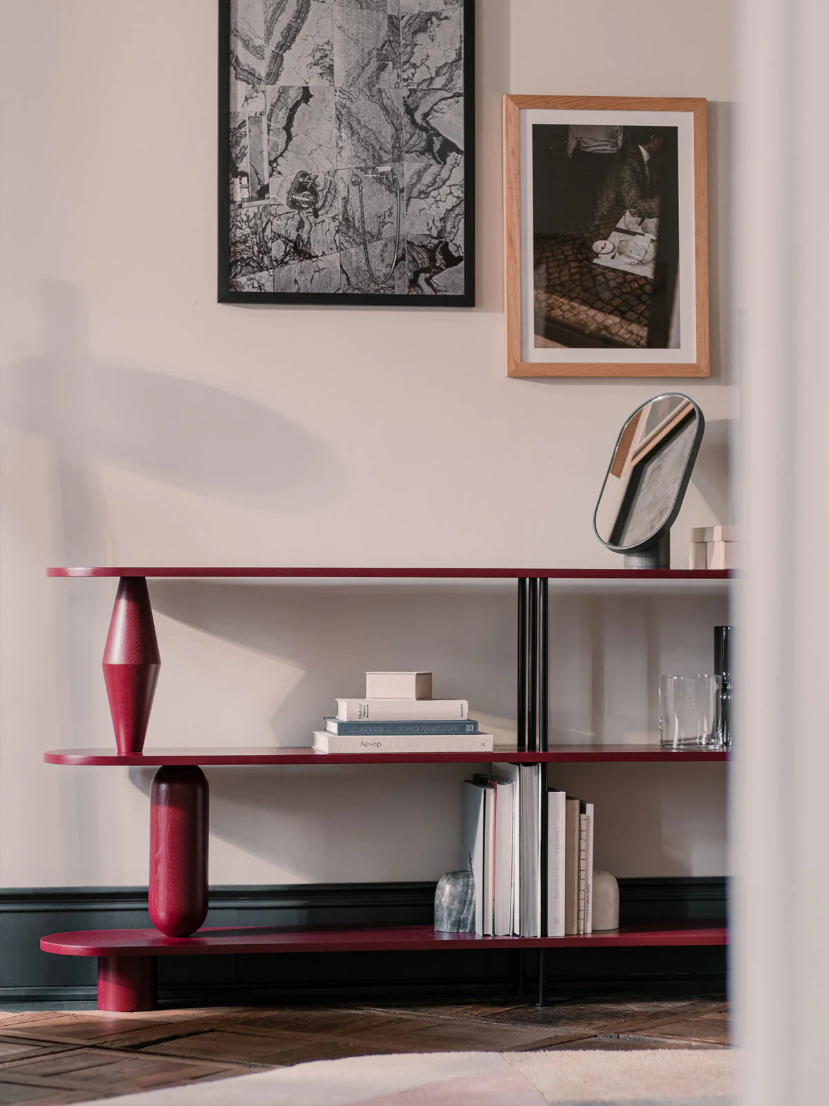 VAZOO DUO boekenrek zwart eikenhout