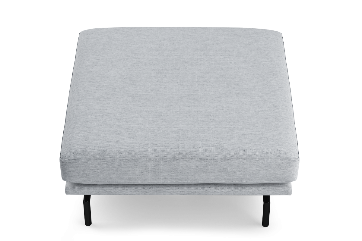 Puff BRIXTON gepolstert mit schwarzem Fuß