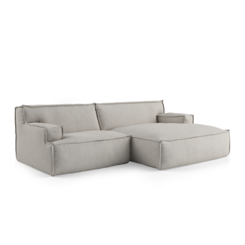 Right-facing 3-seater modular sofa DRIFTER upholstered