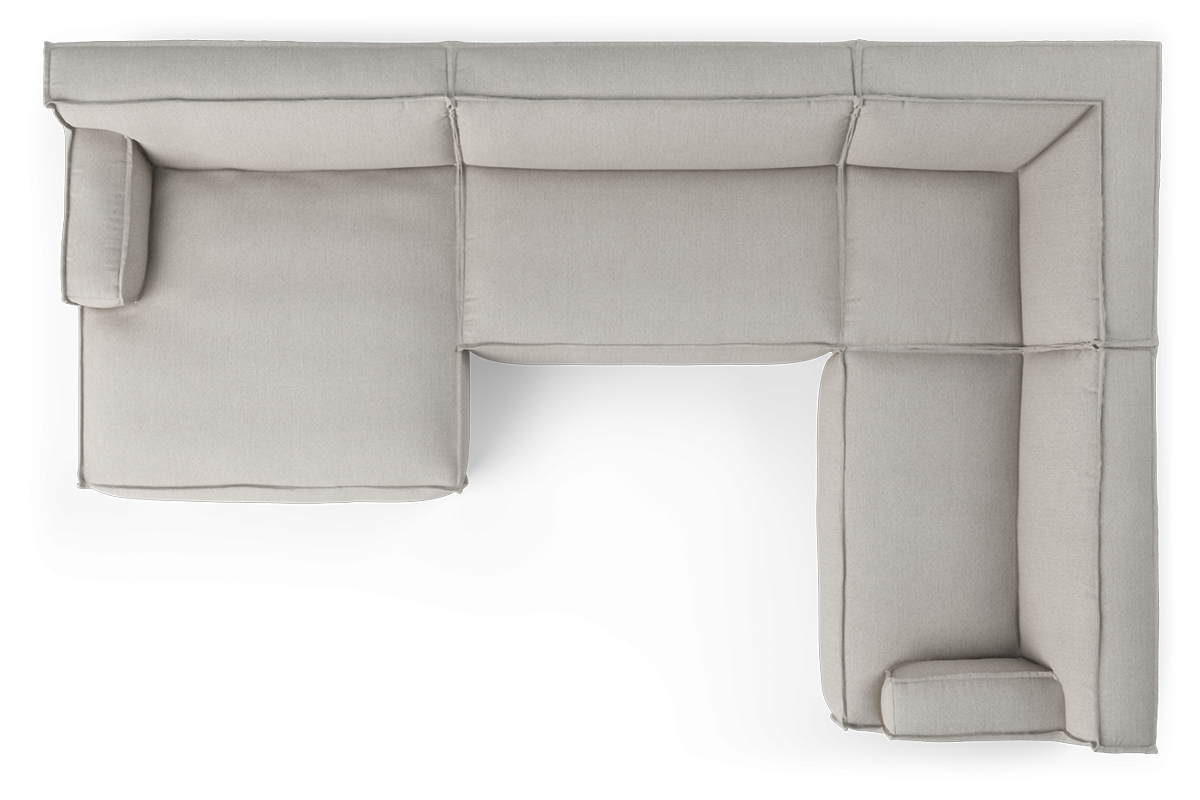 Left-facing U-shaped modular sofa DRIFTER upholstered