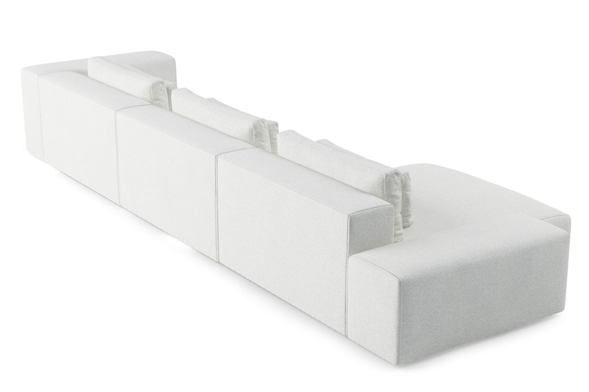 Modularer 5-Sitzer Links-Element FLAVIO gepolstert