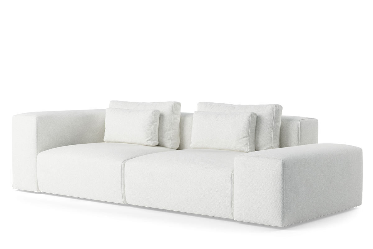 Modulares 4-Sitzer Sofa links FLAVIO gepolstert