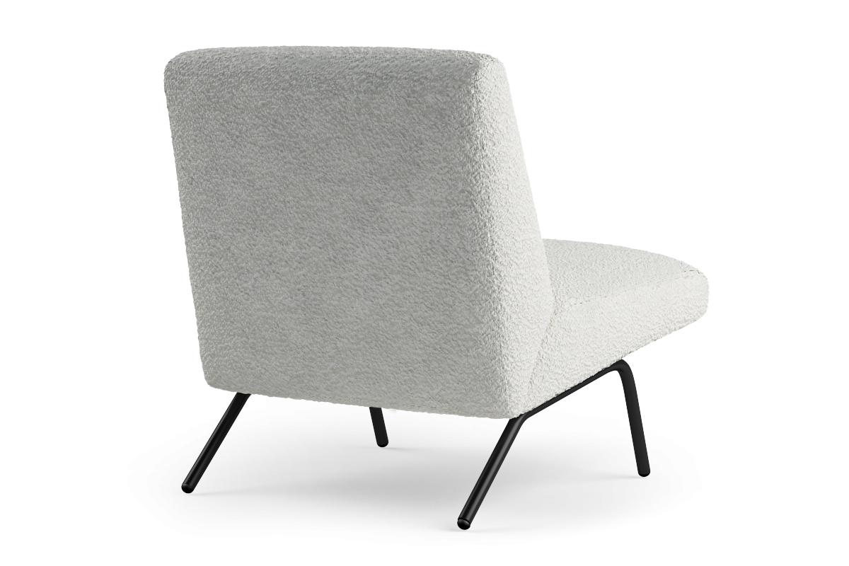 Sessel LINO gepolstert mit schwarzem Gestell