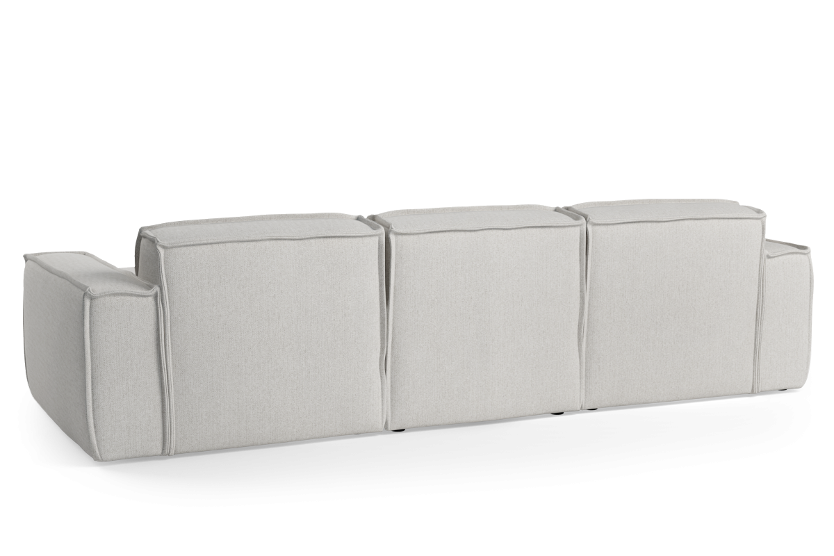 Modulaire hoekbank voor 3,5 personen rechts LUMO gestoffeerd