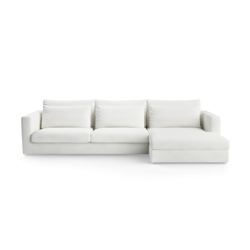 Modularer 3-Sitzer-Ecksofa rechts NUVIA gepolstert