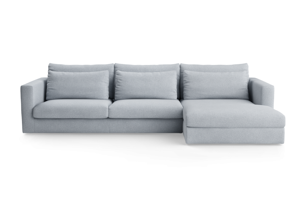 Modularer 3-Sitzer-Ecksofa rechts NUVIA gepolstert