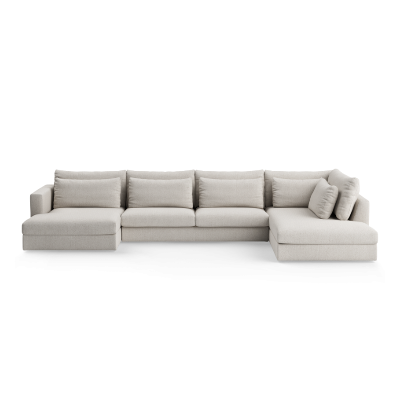 Modularer 6-Sitzer Ecksofa rechts NUVIA gepolstert