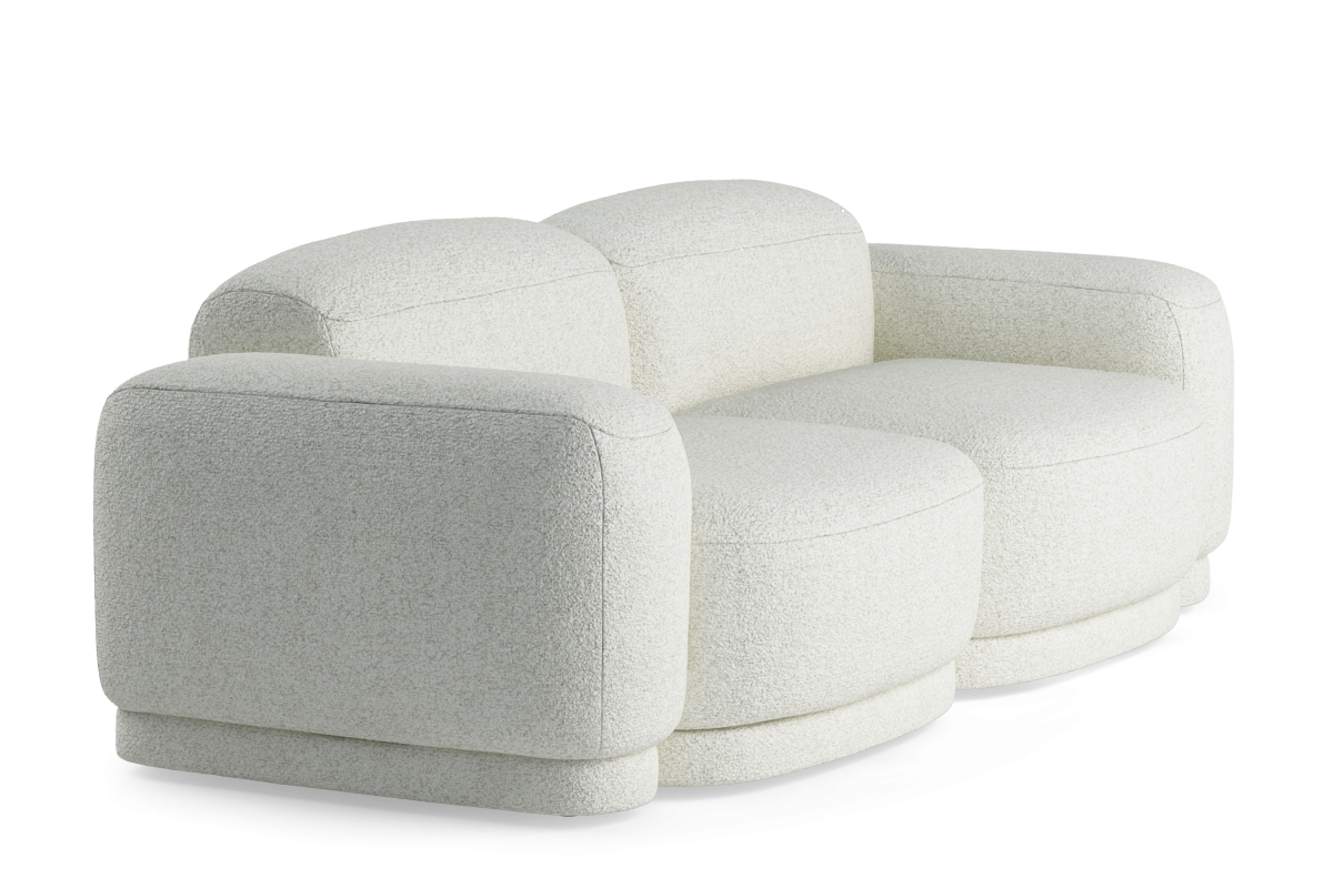 Modulares 2-Sitzer-Sofa REM, gepolstert