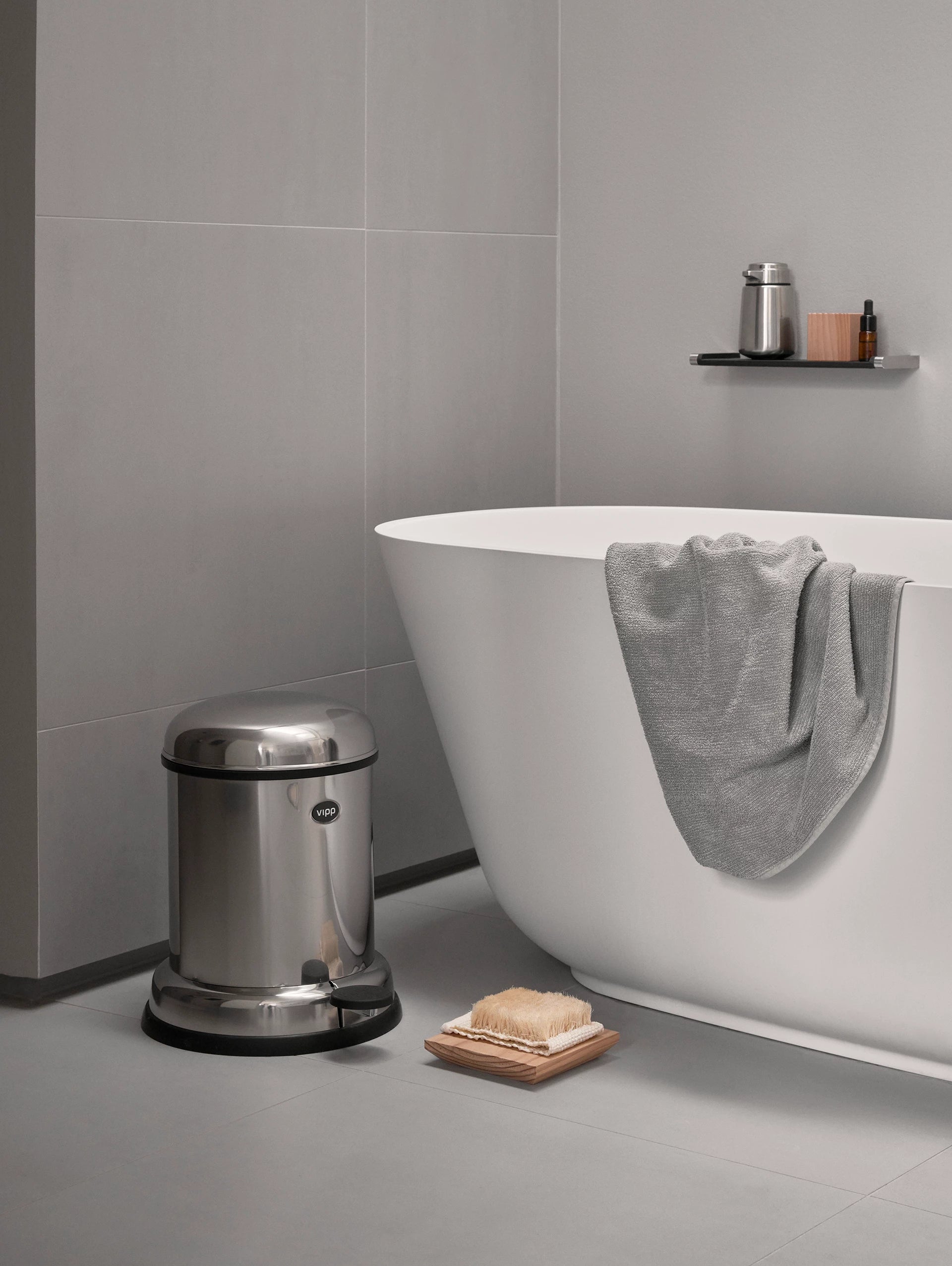 Pedalen prullenbak roestvrij staal