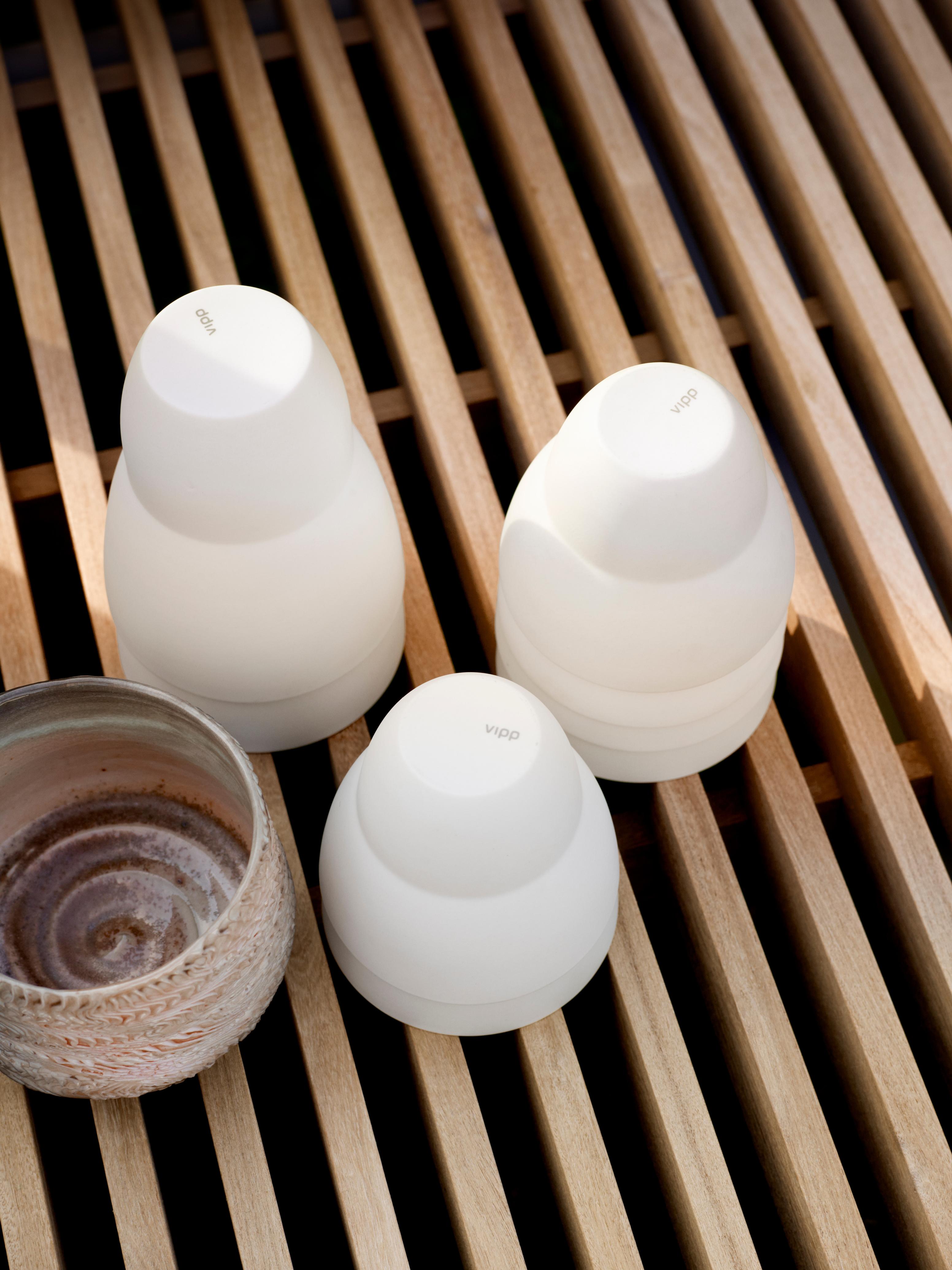Zestaw kubków VIPP biała porcelana