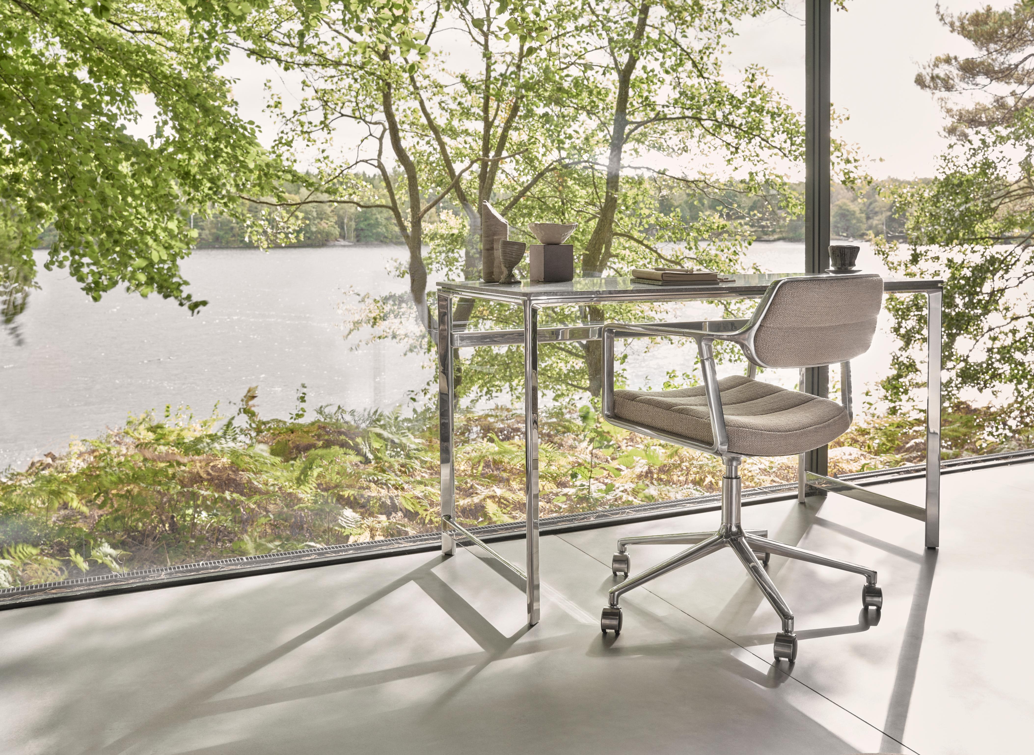 Bureau stoel 453+ lichtgrijs met metalen basis