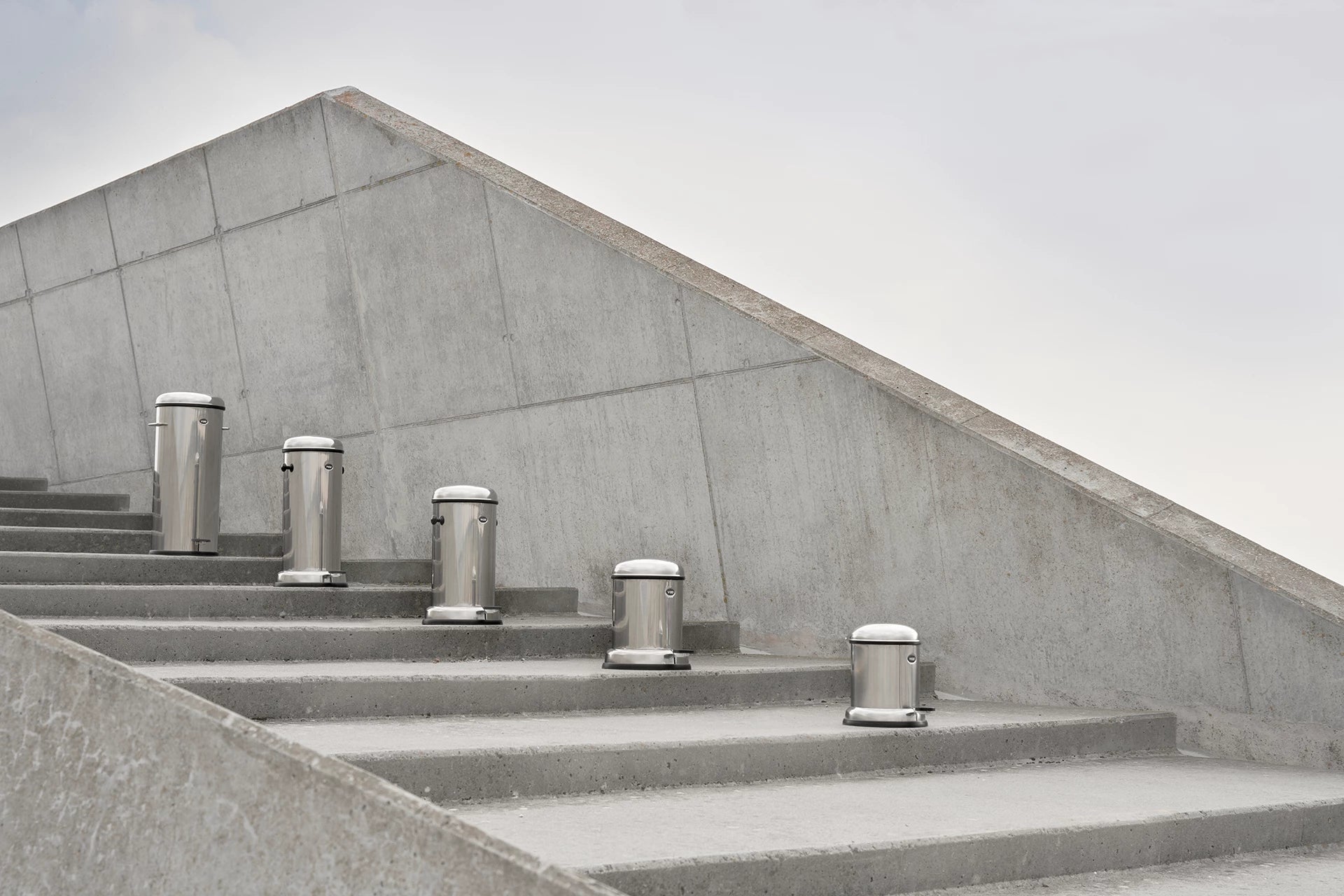 Pedalen prullenbak roestvrij staal