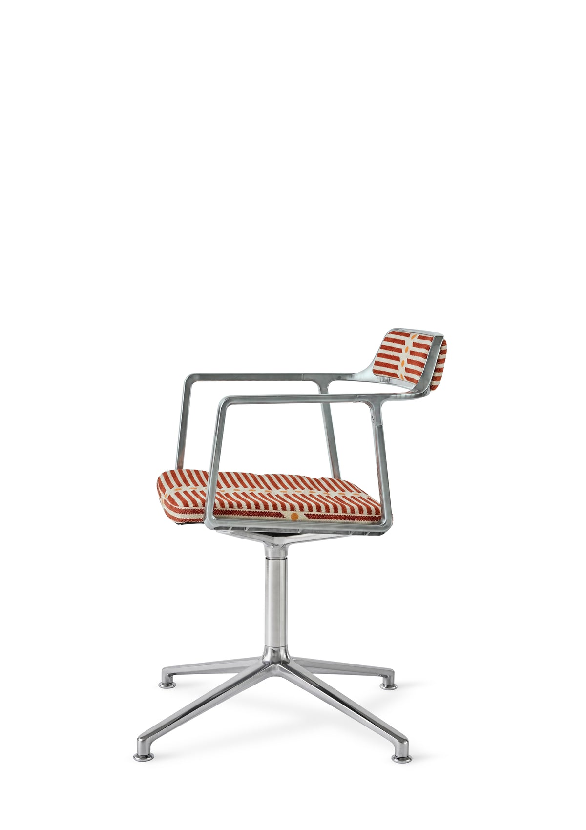 Bureau stoel 452 – MALLORCA beige en rood met metalen basis