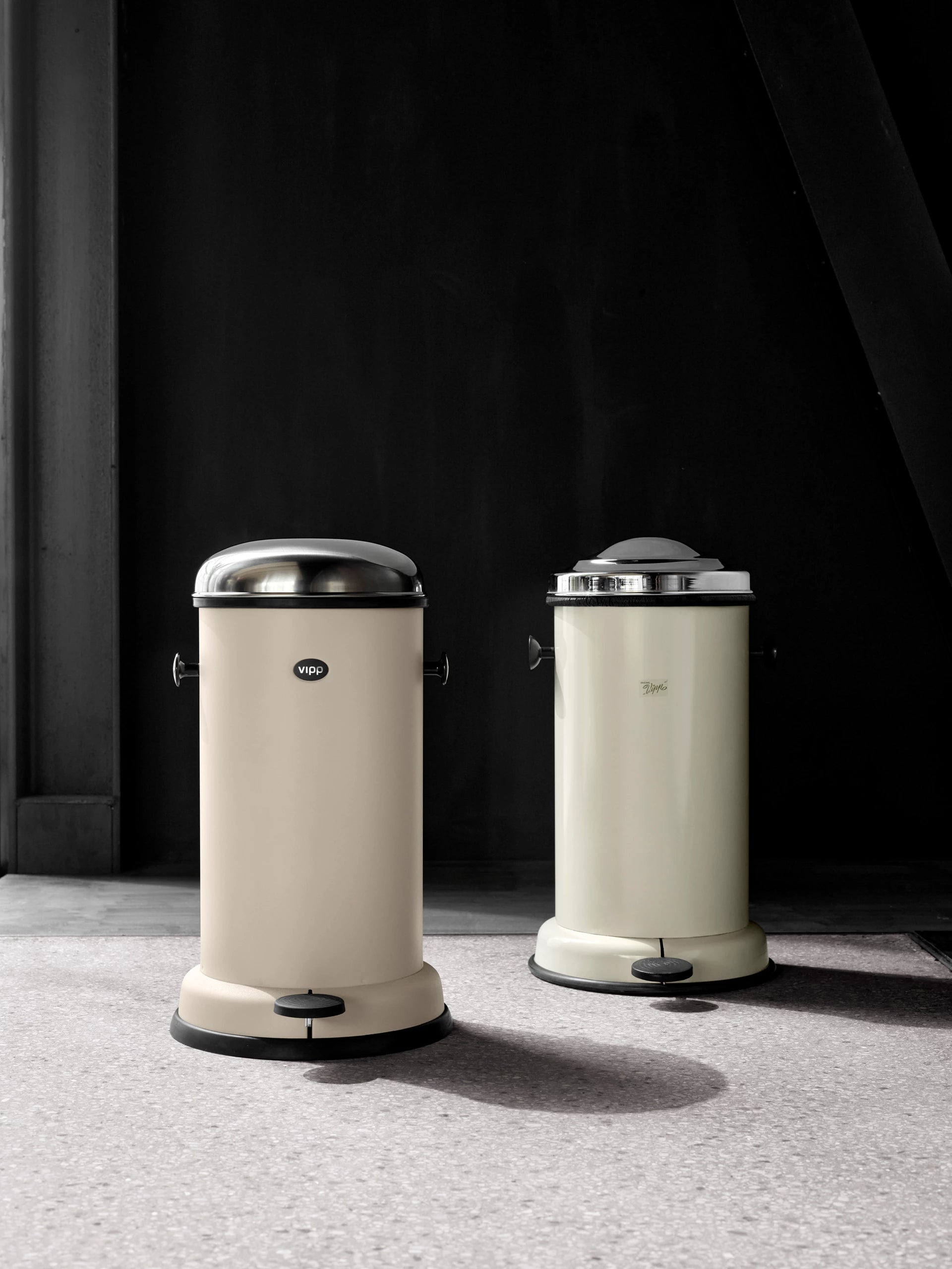 Pedalen prullenbak beige