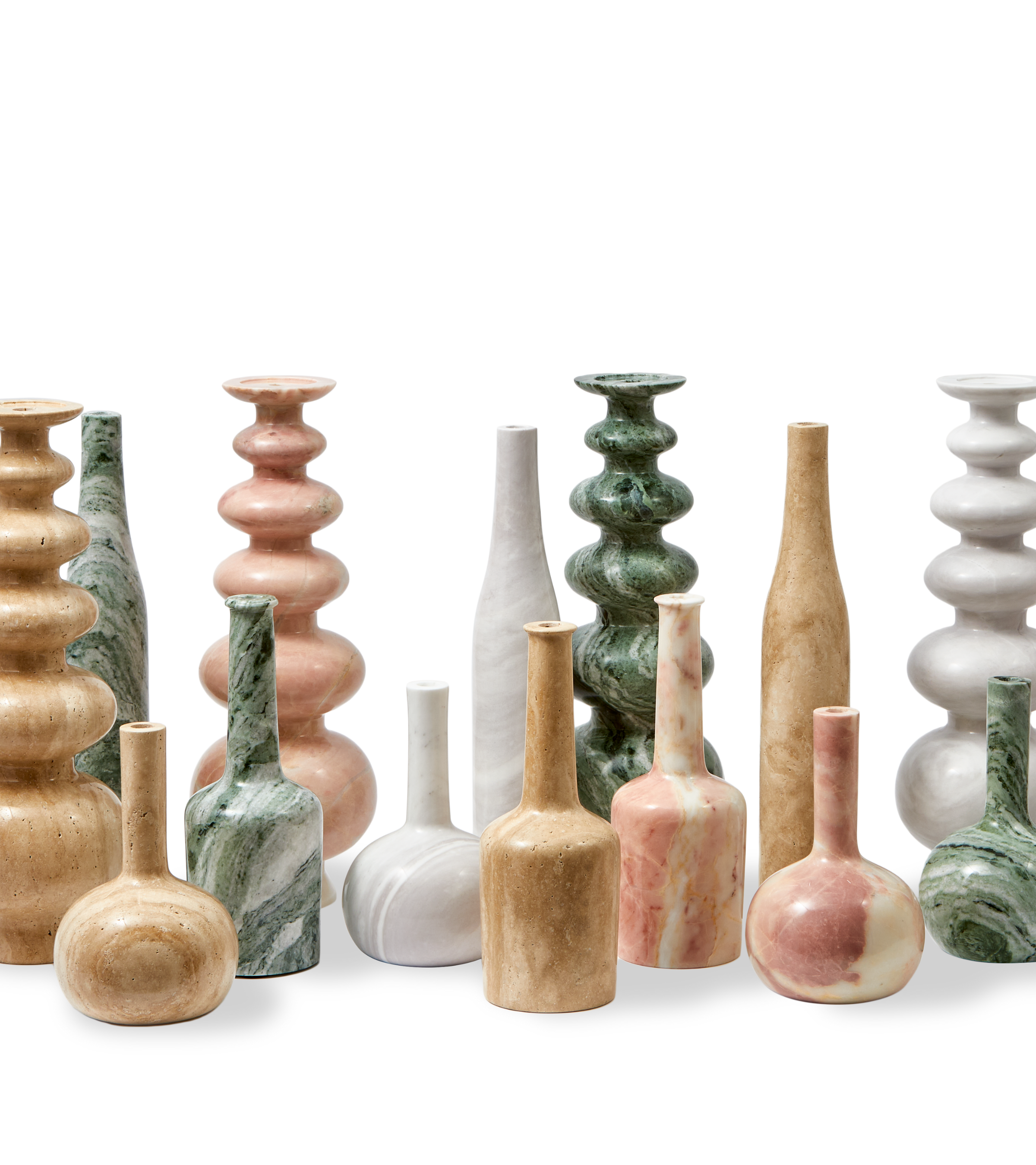 HERITAGE BELL candle holder white marble