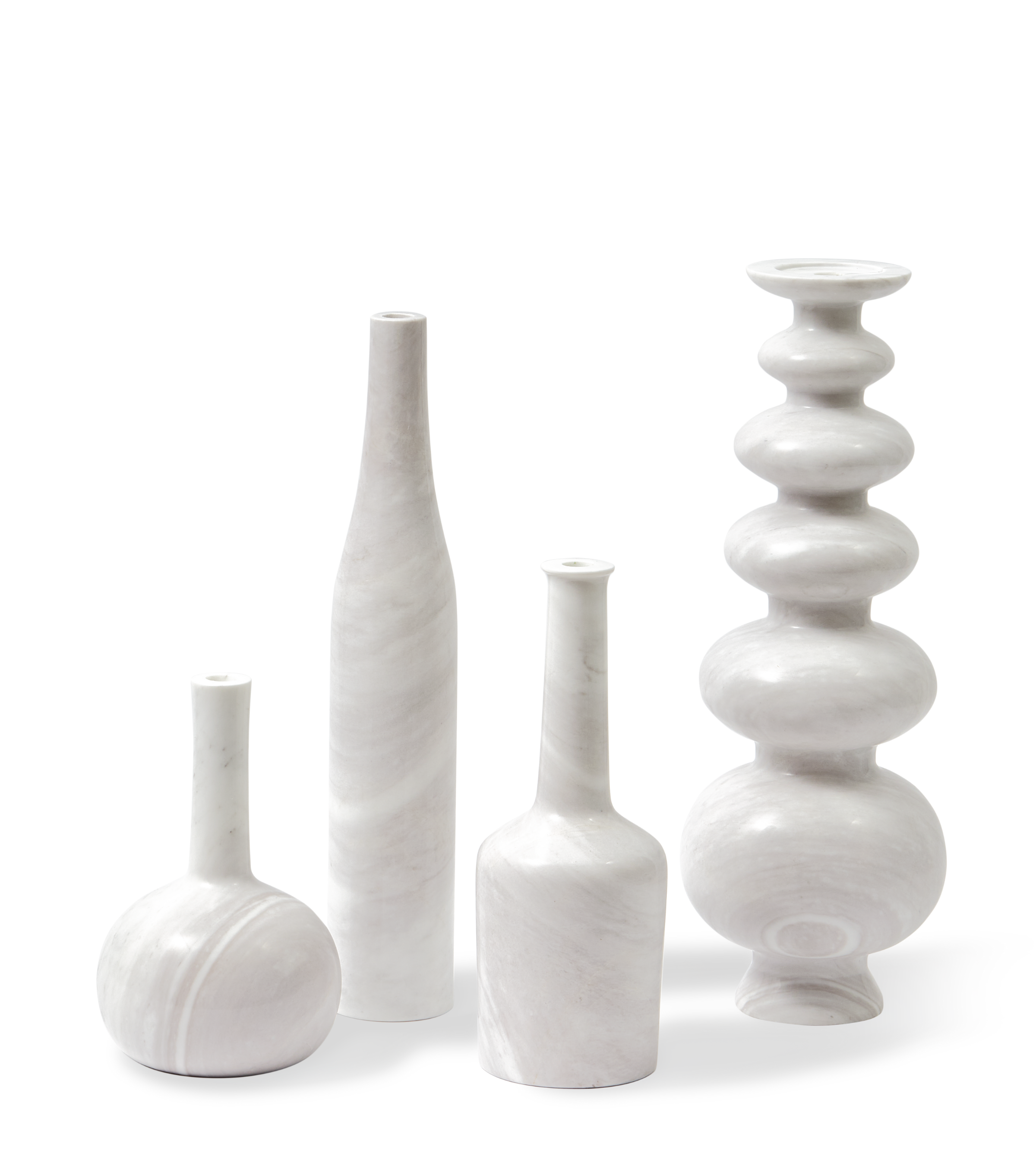 HERITAGE BELL candle holder white marble