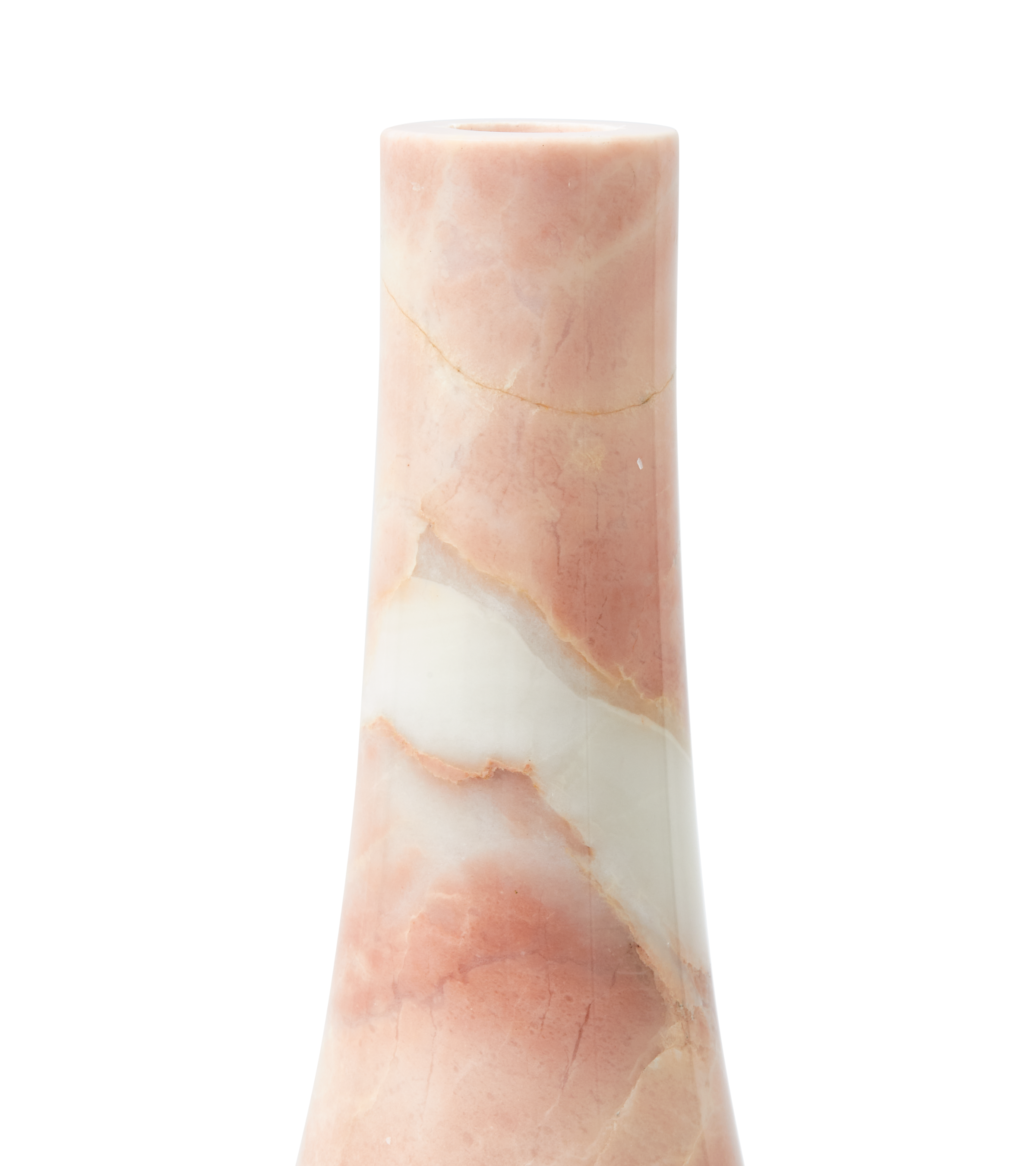HERITAGE BOTTLE candle holder light pink marble