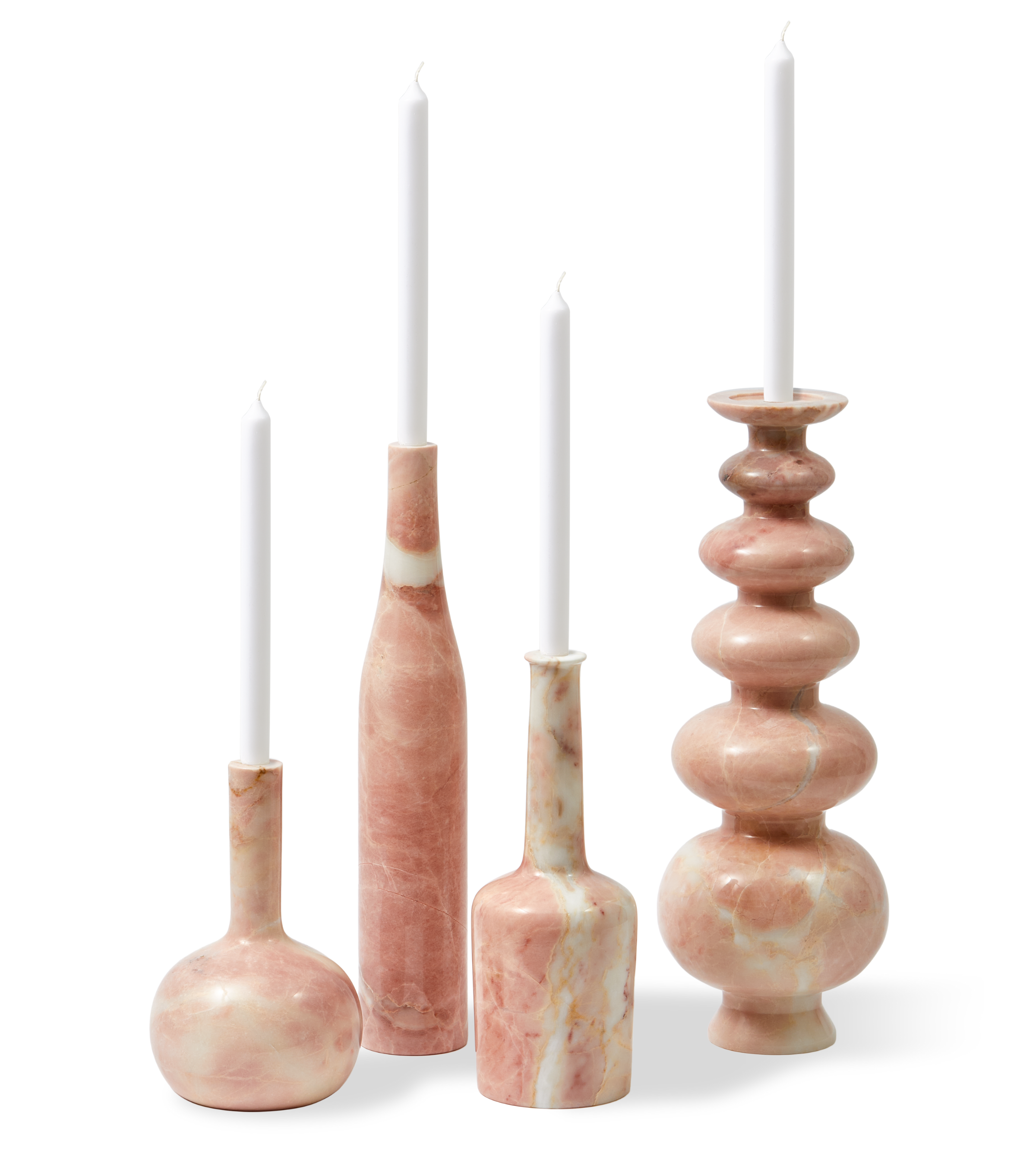 HERITAGE WHISKEY candle holder light pink marble