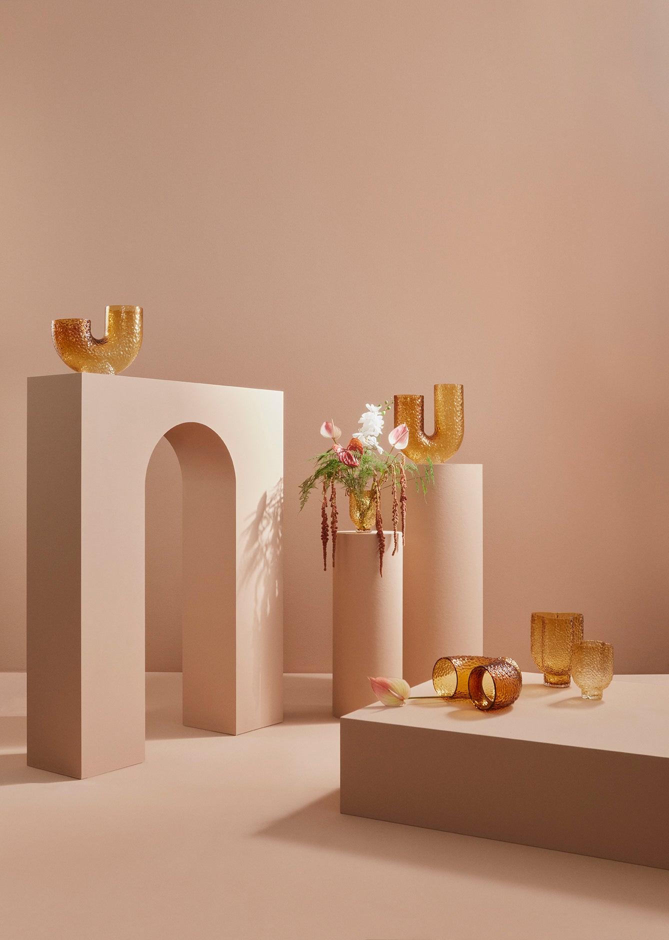 Wazon asymetryczny ARURA pomarańczowy AYTM Eye on Design