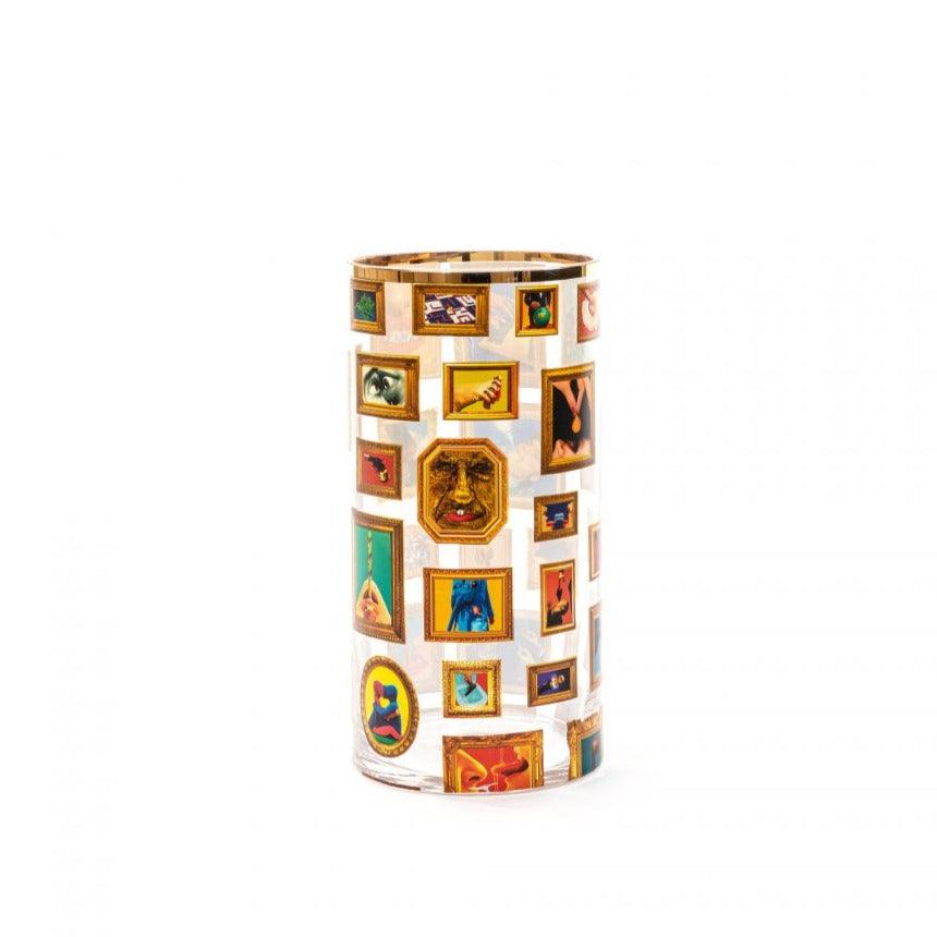 Wazon FRAMES CYLINDRICAL BIG szklany – styl minimalistyczny