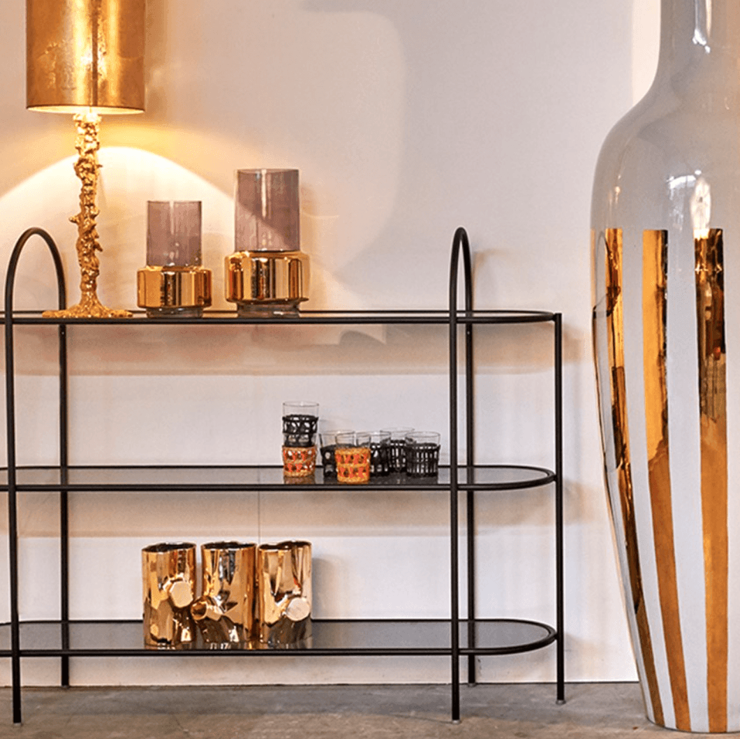 Wazon GOLD STRIPES porcelanowy Pols Potten Eye on Design