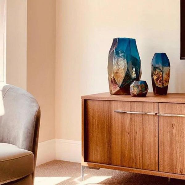 Wazon GRAPHIC LUSTER turkusowy Pols Potten Eye on Design