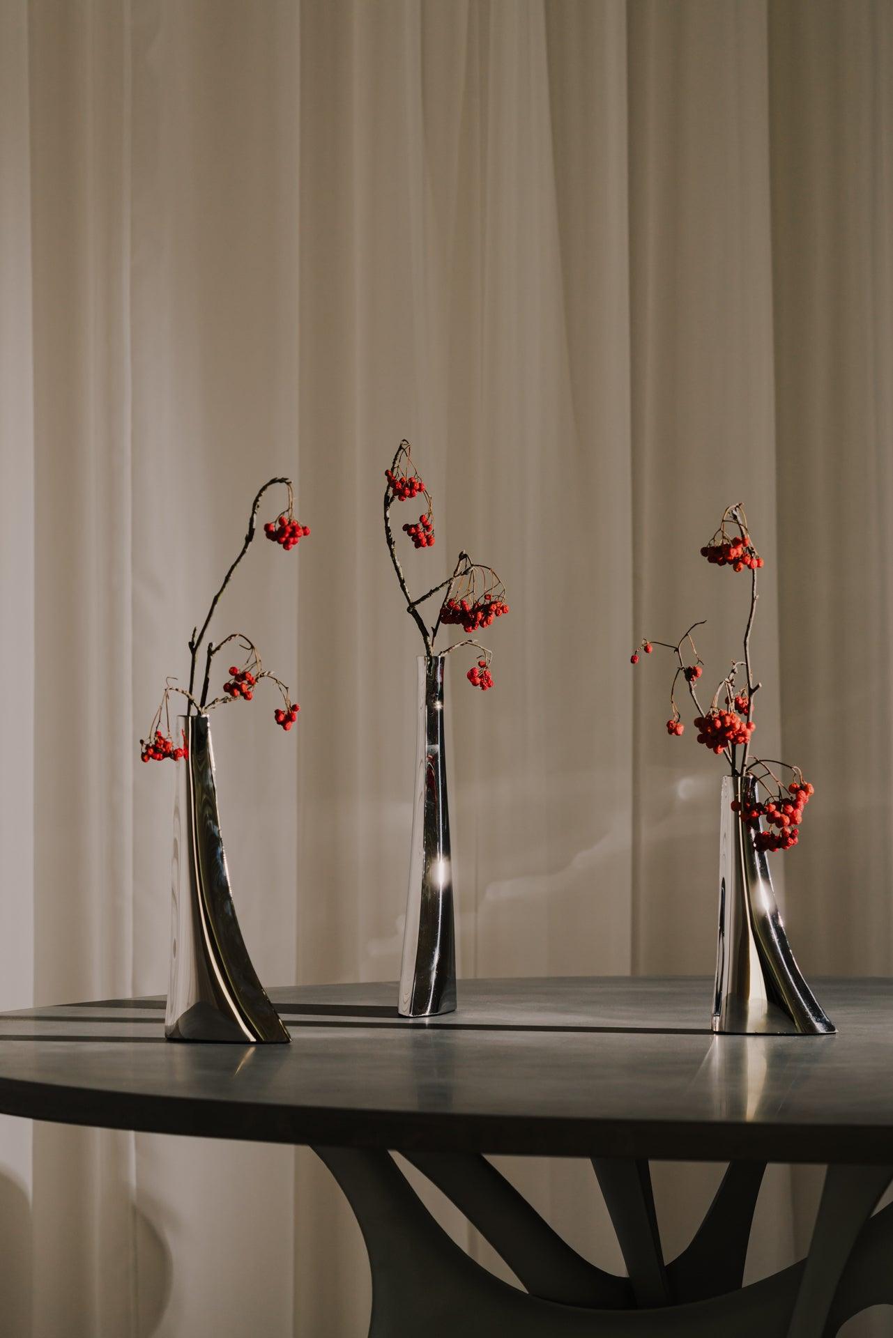 Wazon LEYKI inox Zieta Studio Eye on Design