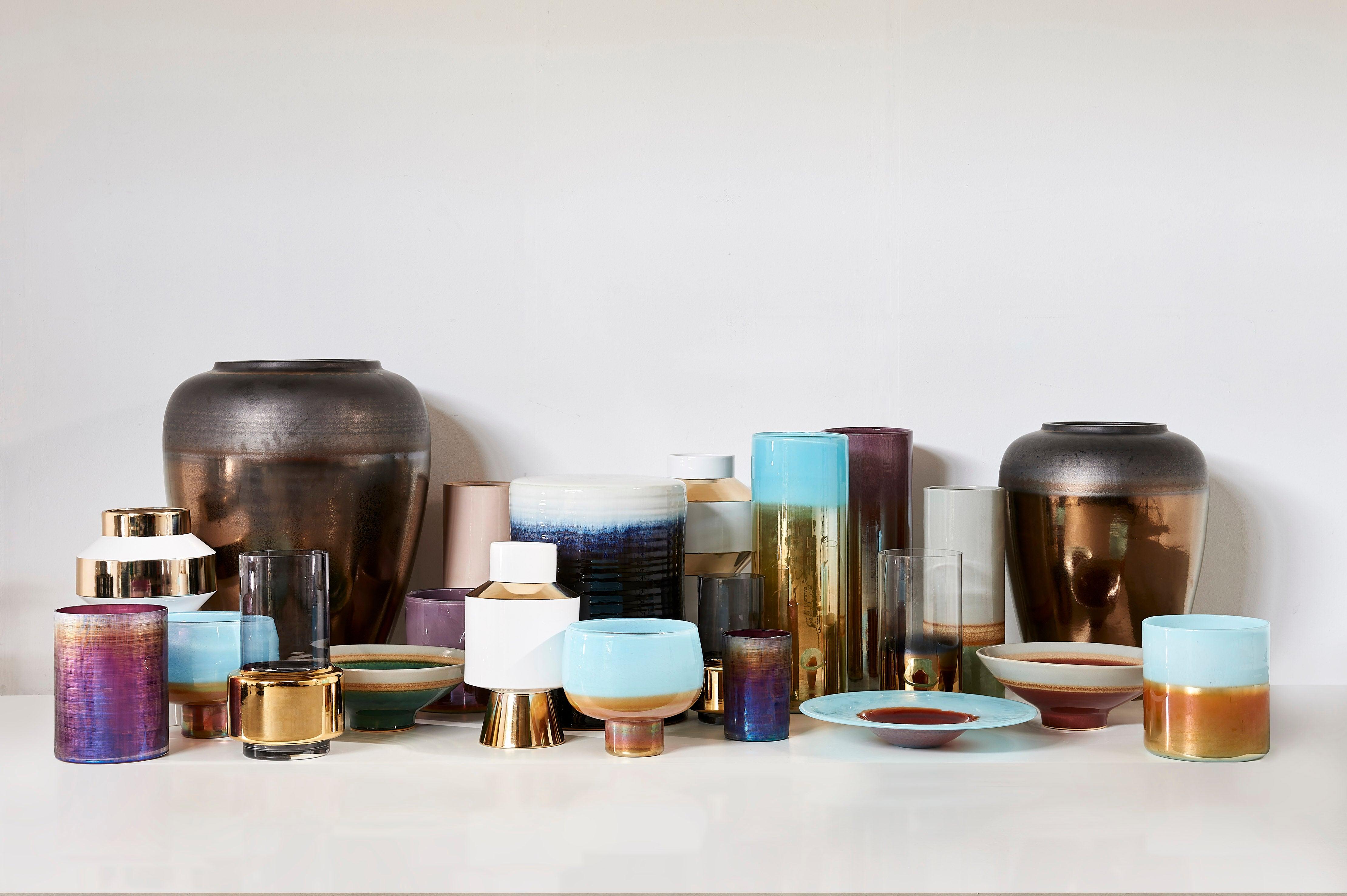 Wazon OBJECT SMALL biały ze złotym Pols Potten Eye on Design