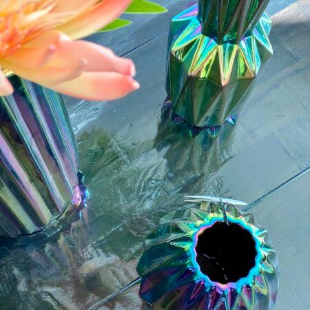 Wazon OILY FOLDS OVAL petrol Pols Potten Eye on Design