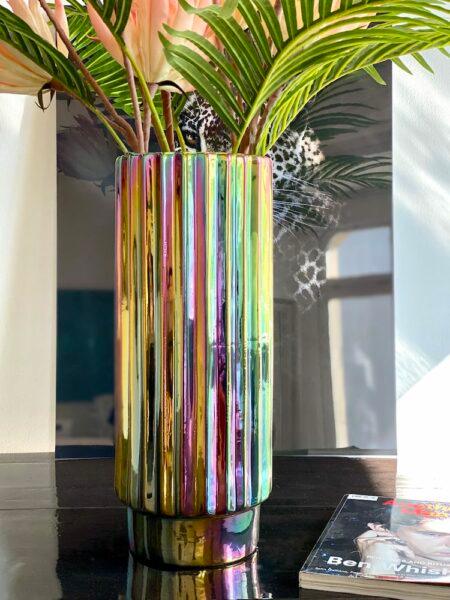 Wazon OILY FOLDS TALL petrol Pols Potten Eye on Design