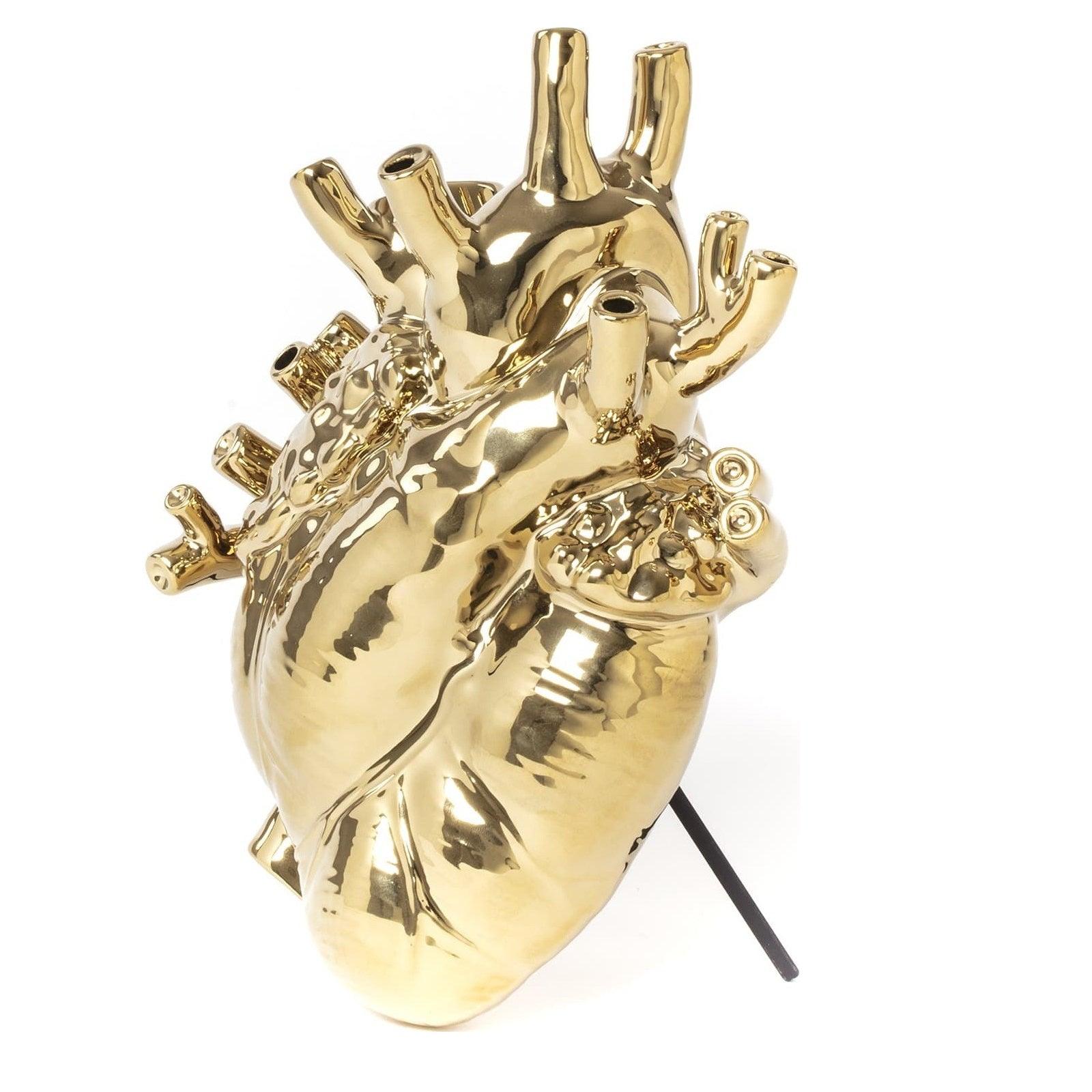 Wazon porcelanowy LOVE IN BLOOM złoty Seletti Eye on Design