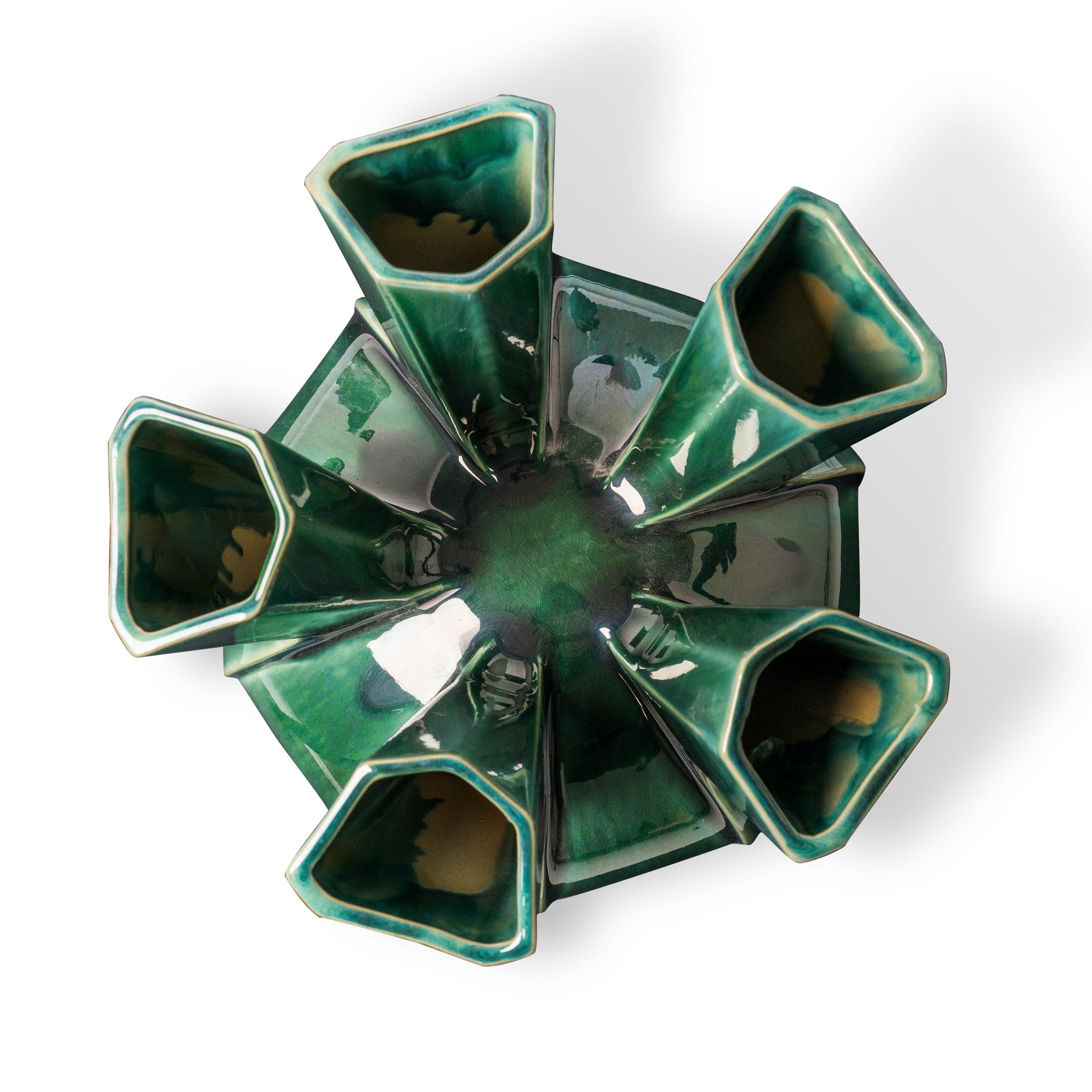 Wazon PUYI zielony Pols Potten Eye on Design