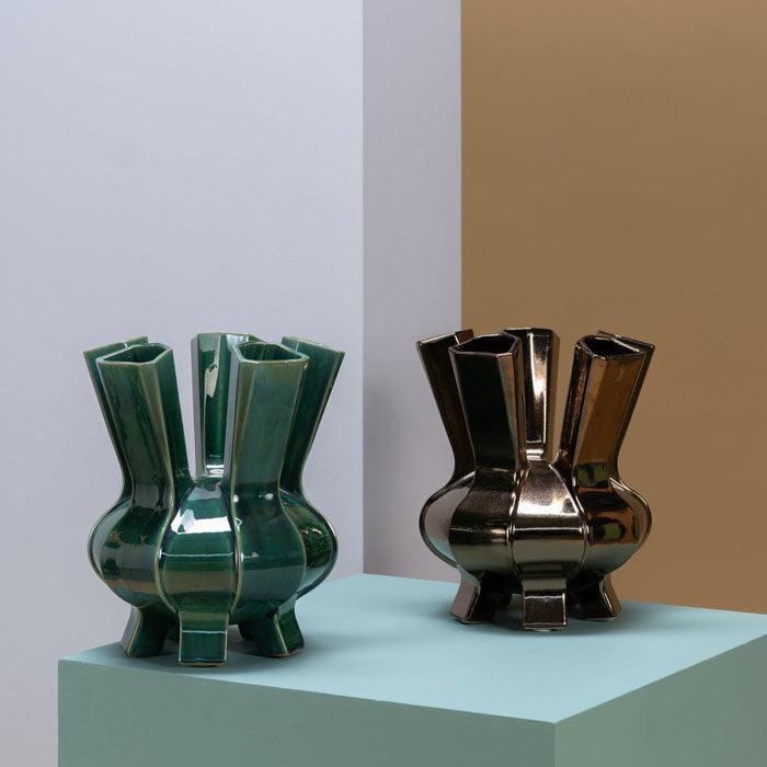 Wazon PUYI zielony Pols Potten Eye on Design