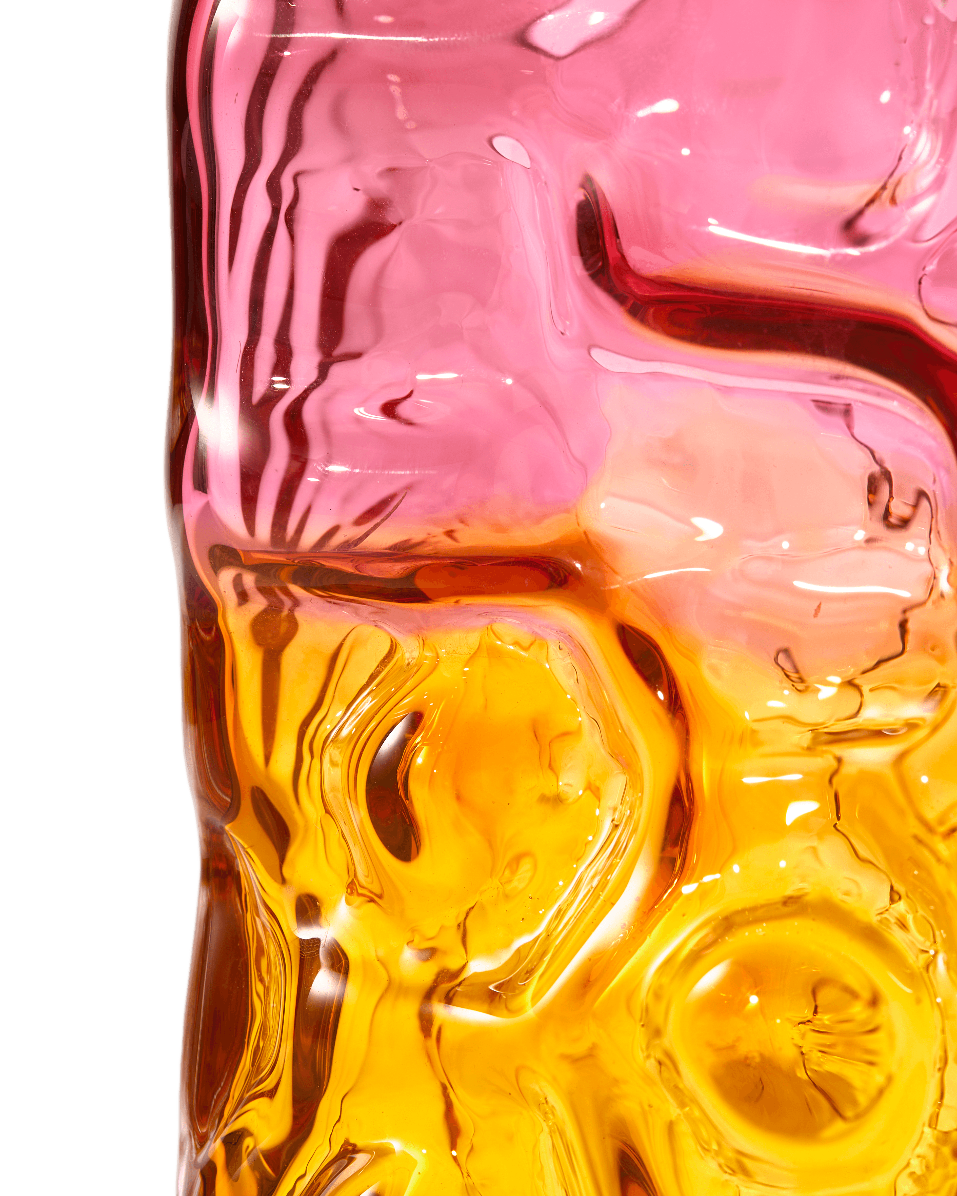 Wazon RELIEF miodowy z różówym Pols Potten Eye on Design