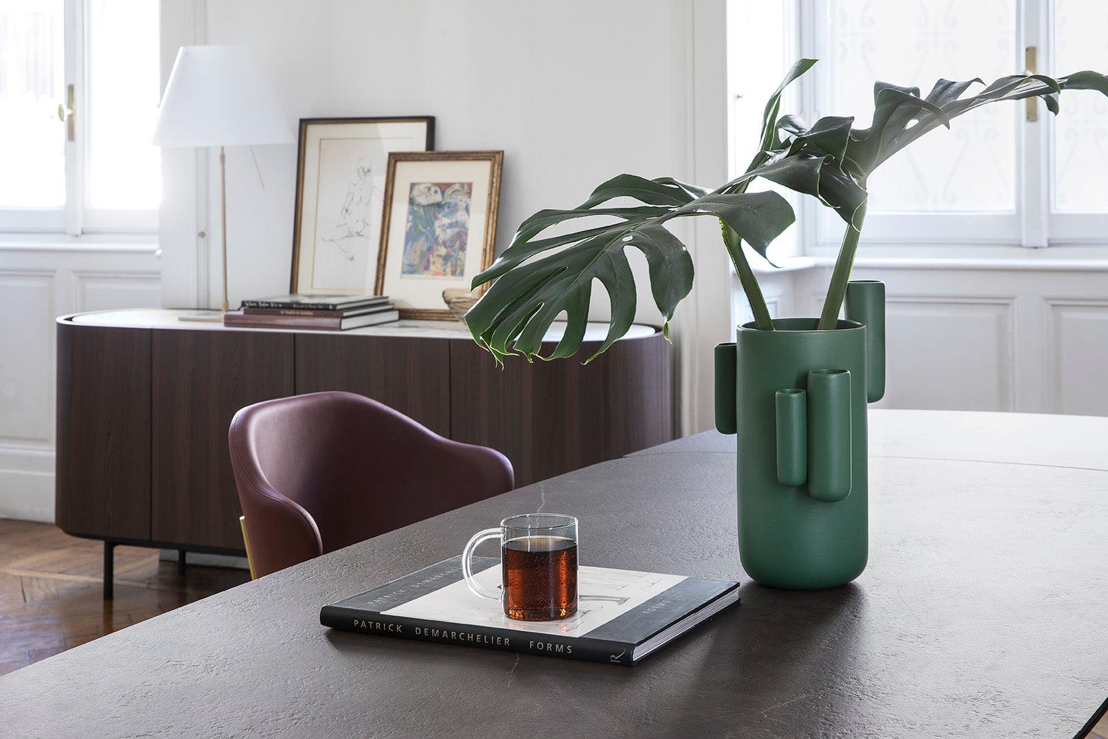 Wazon TUBINI matowy zielony, marka Calligaris