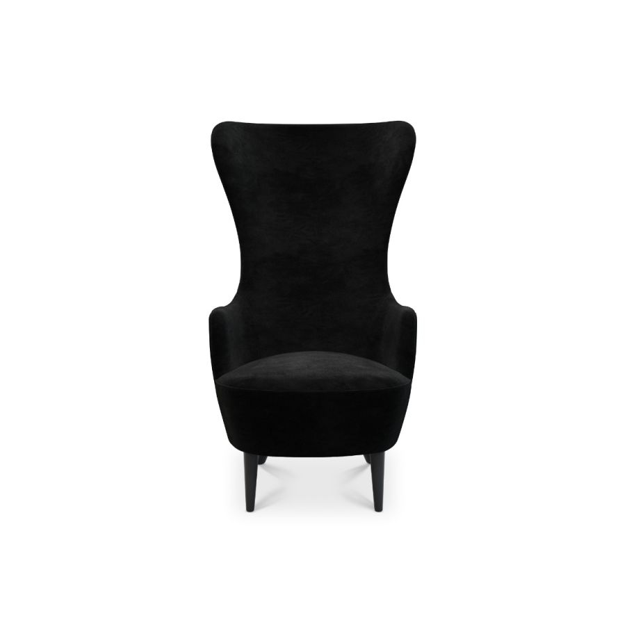 Upholstered wingback armchair