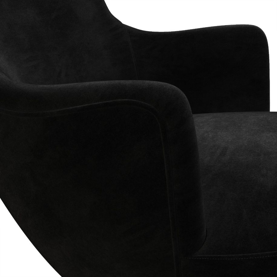 Upholstered wingback armchair