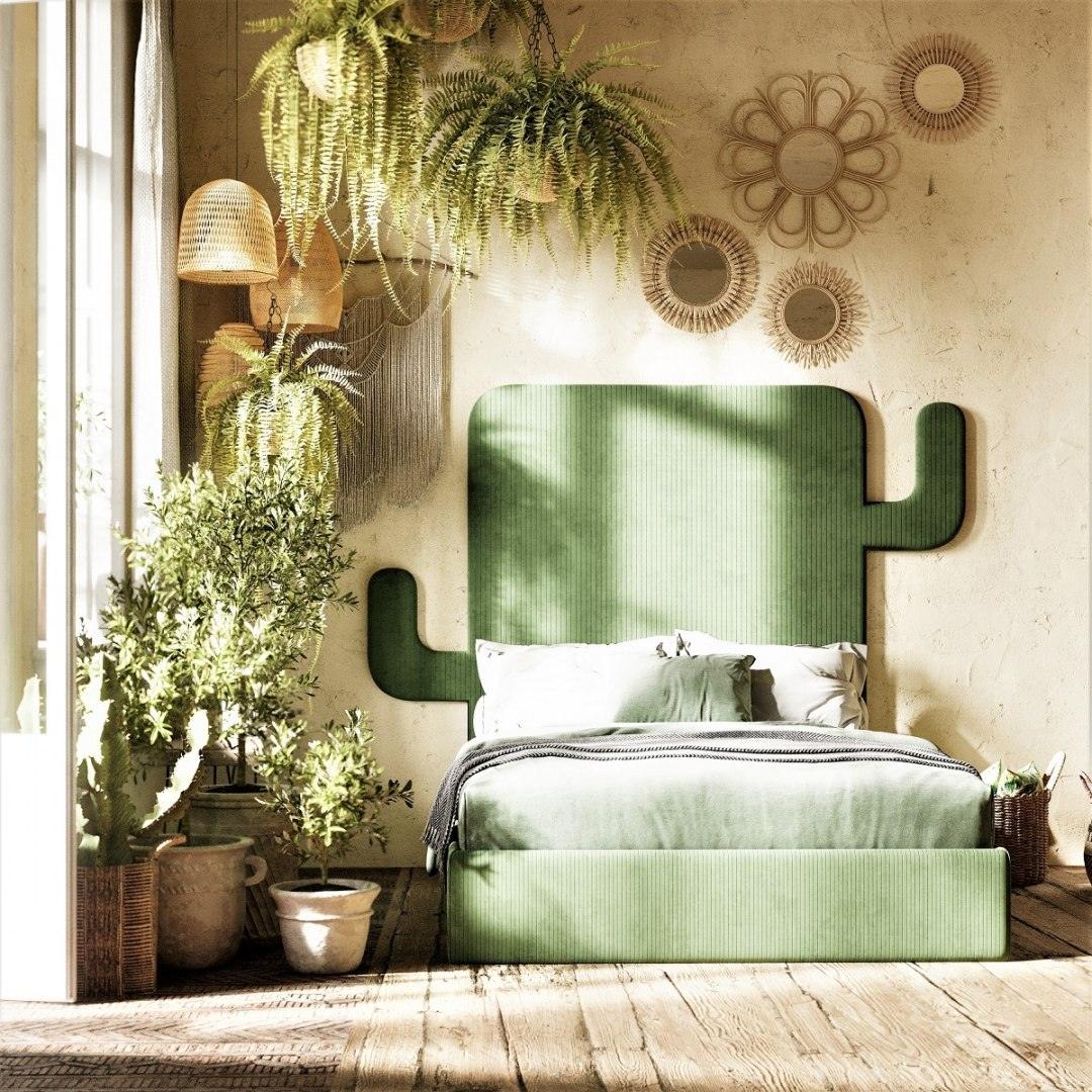 Wezgłowie CACTUS ciemnozielony Happy Barok Eye on Design