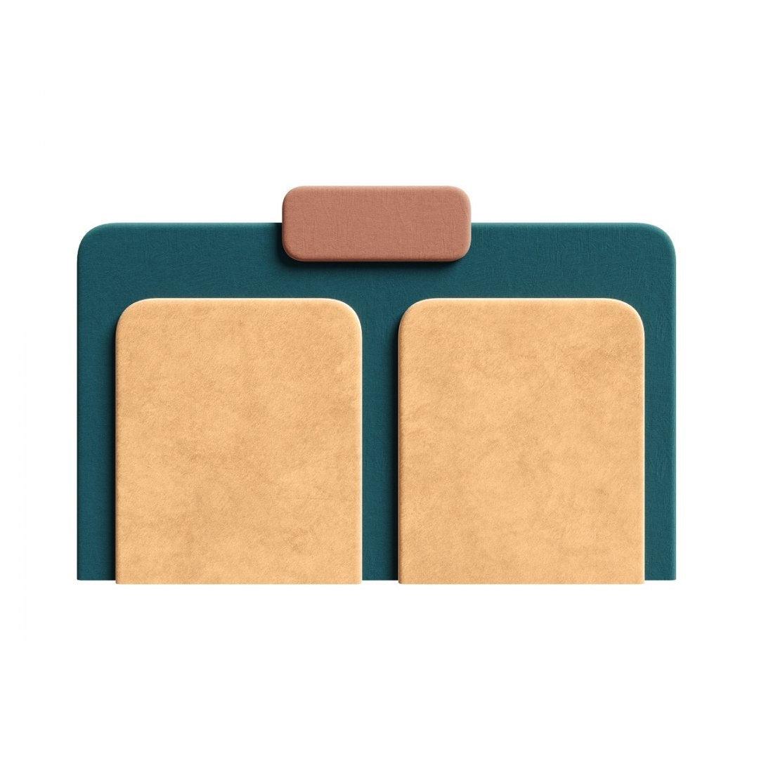 Wezgłowie PLUM 7 żółty z morskim Happy Barok Eye on Design