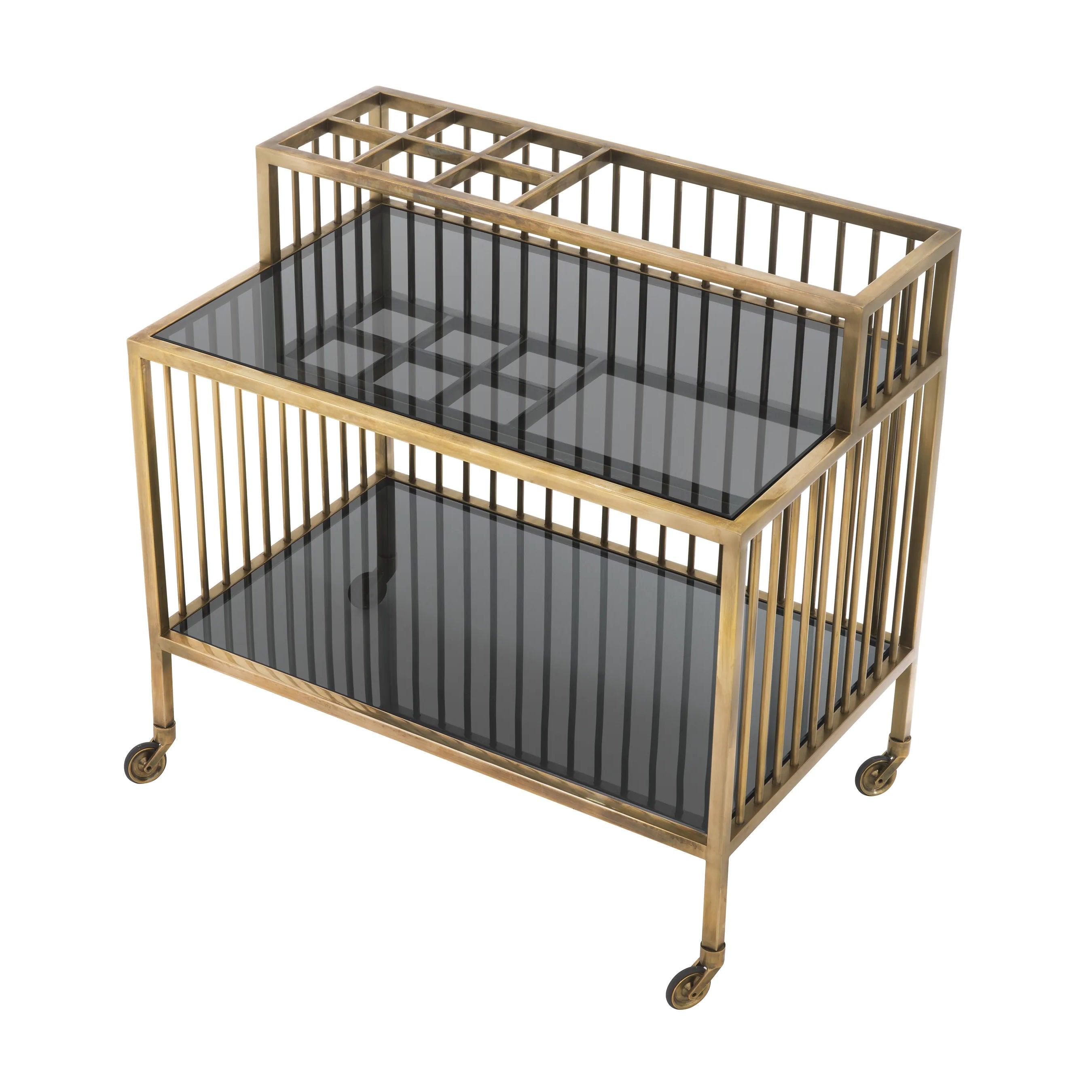 Wózek barowy RUTHERFORD mosiężny Eichholtz Eye on Design