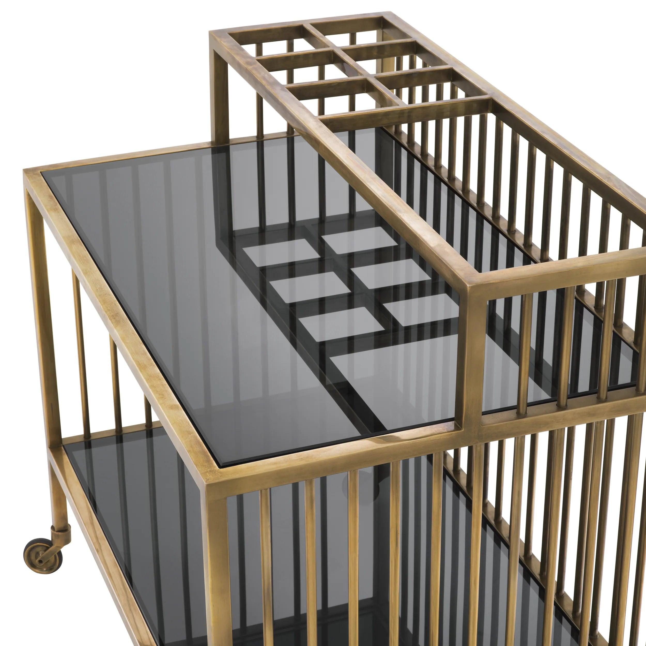 Wózek barowy RUTHERFORD mosiężny Eichholtz Eye on Design